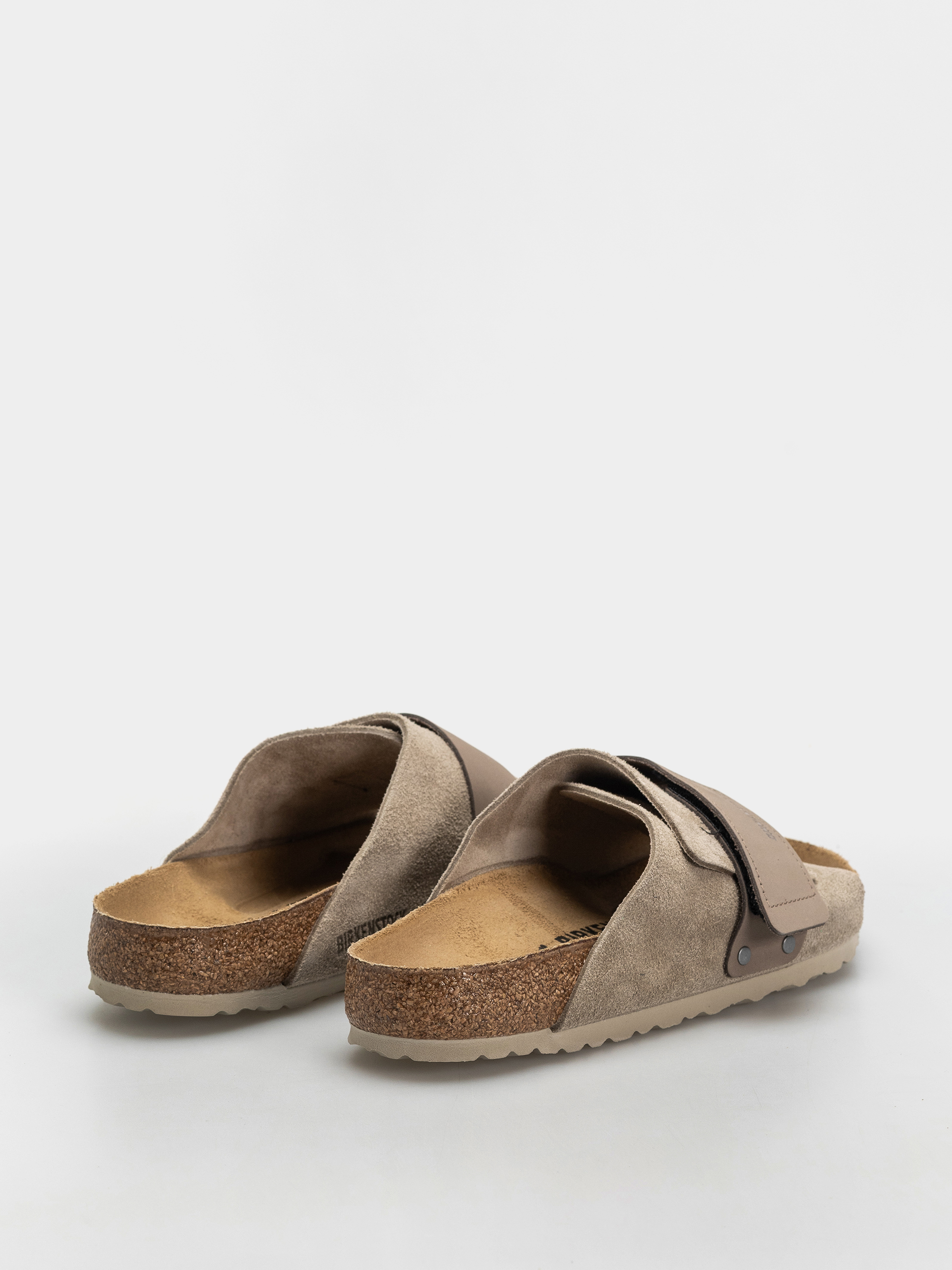 Klapki Birkenstock Kyoto Nubuck Suede Leather Regular (taupe)
