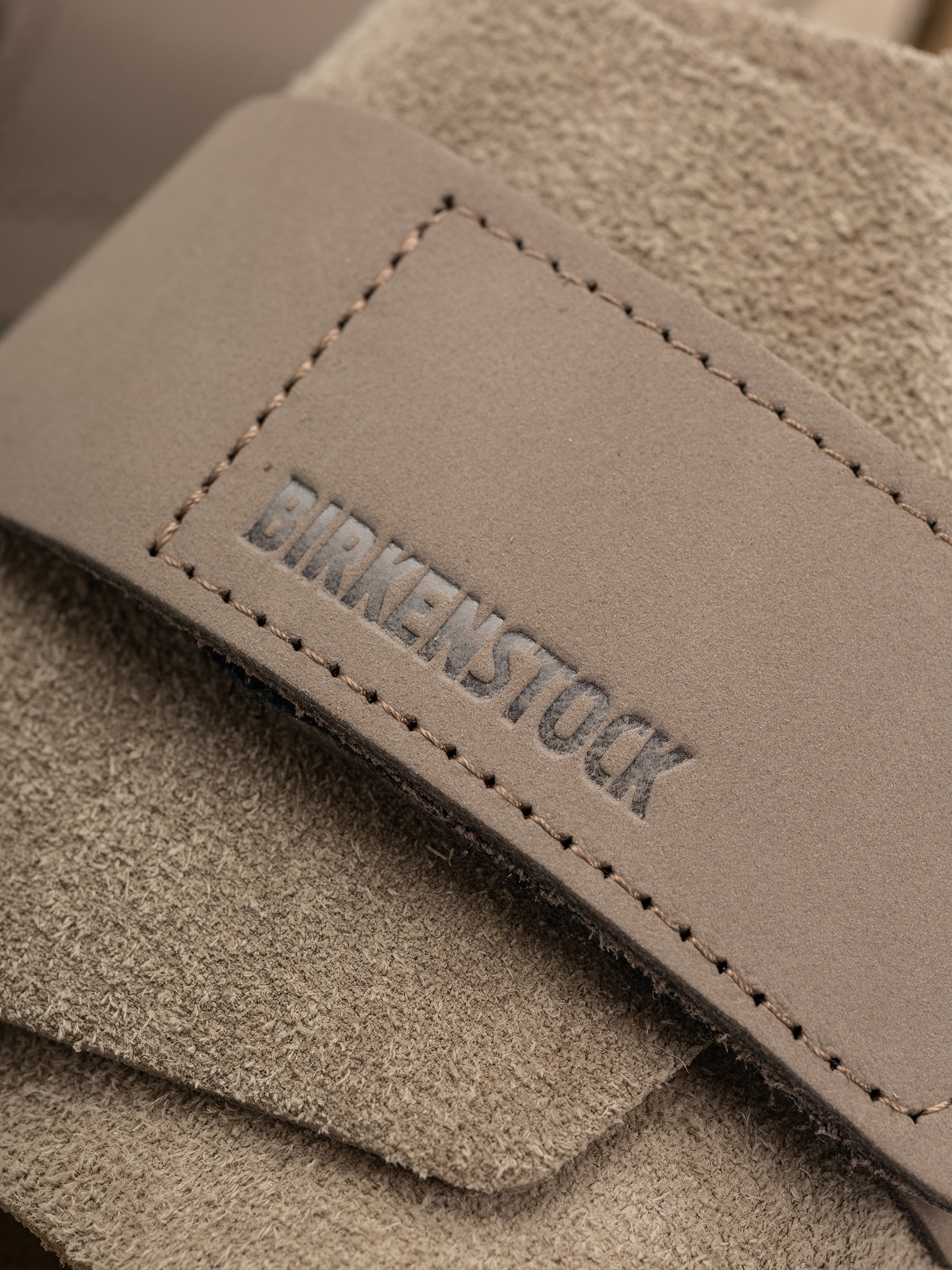 Klapki Birkenstock Kyoto Nubuck Suede Leather Regular (taupe)