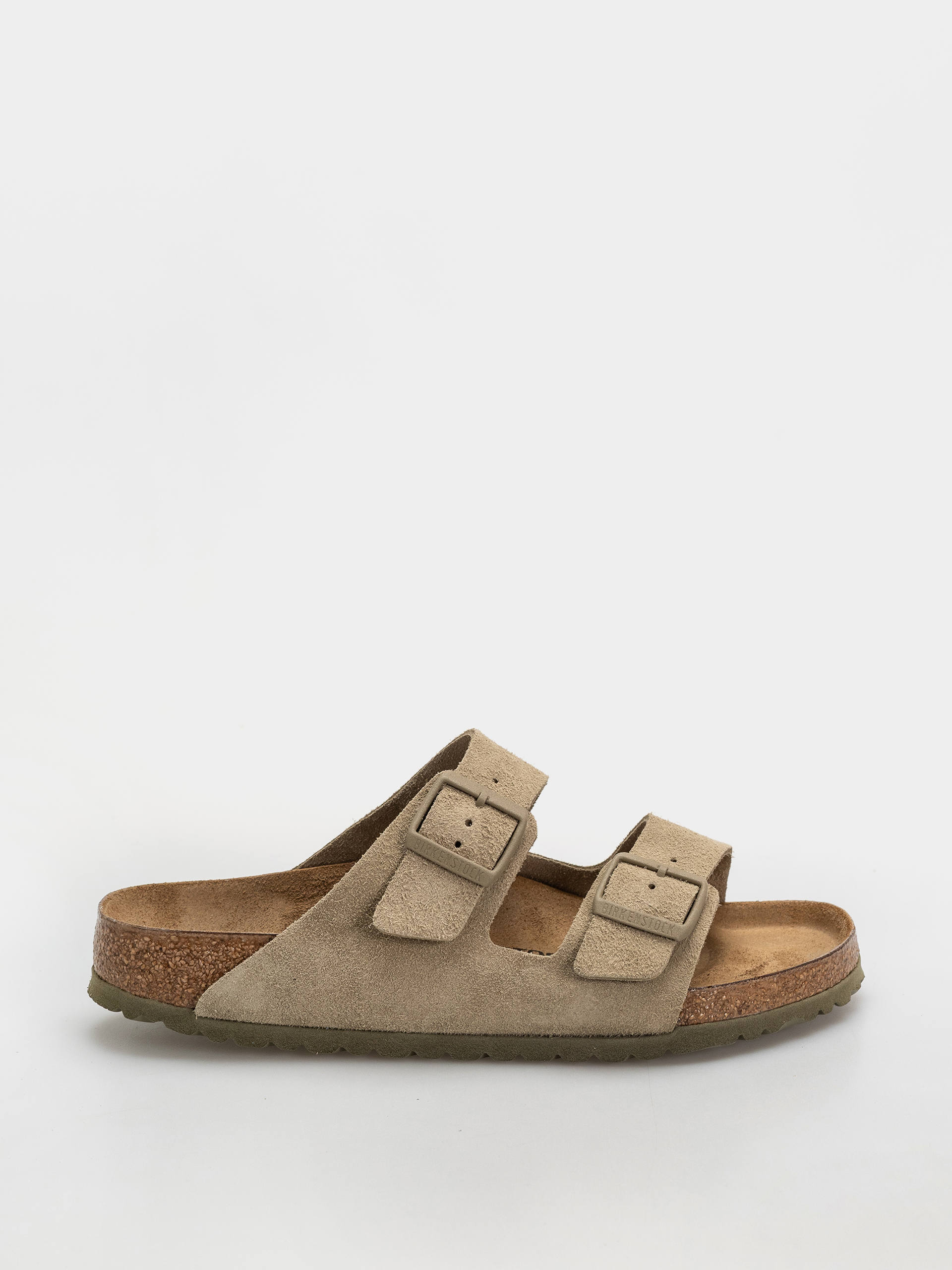 Klapki Birkenstock Arizona Suede Leather Regular (faded khaki)