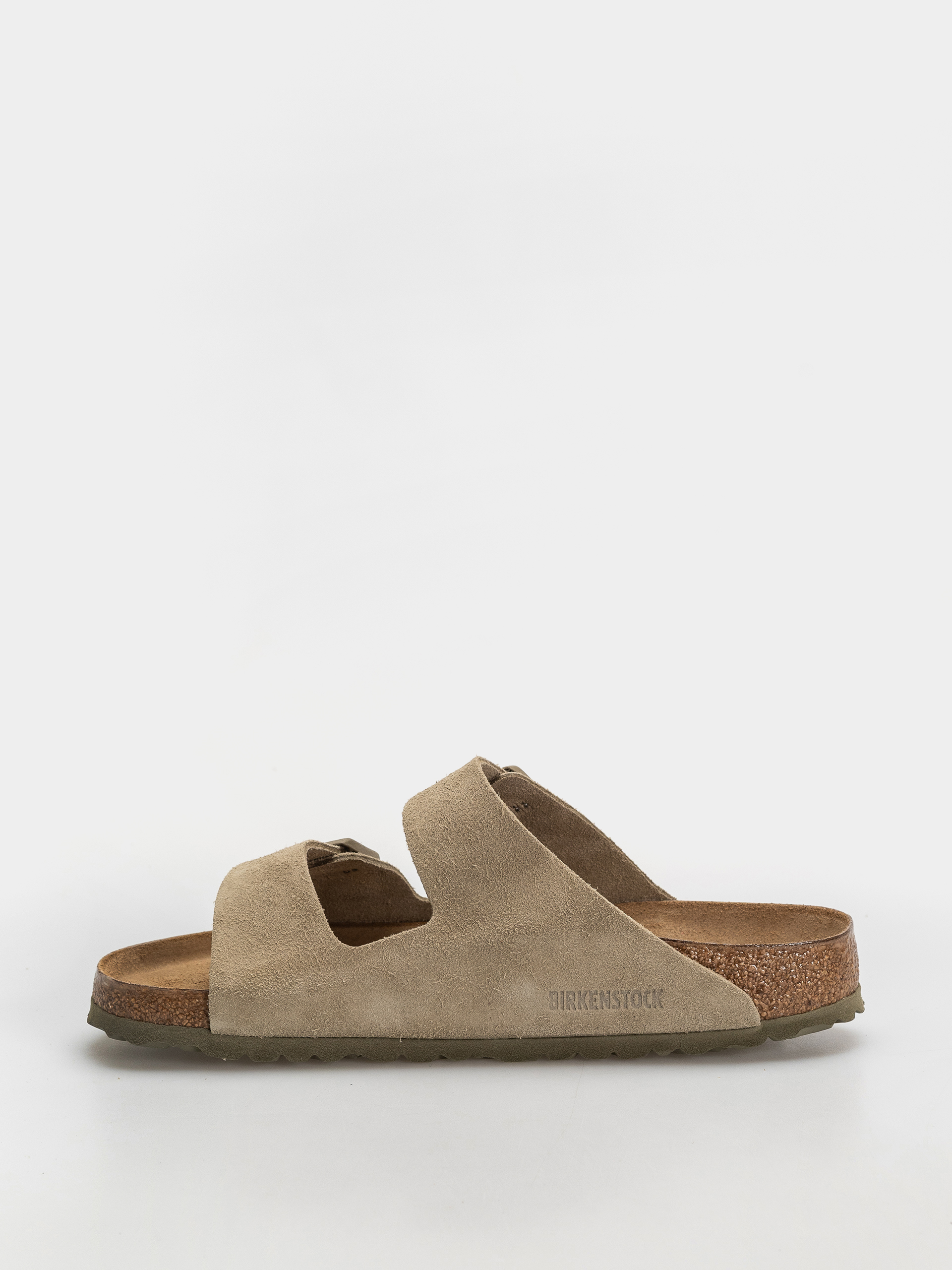 Klapki Birkenstock Arizona Suede Leather Regular (faded khaki)