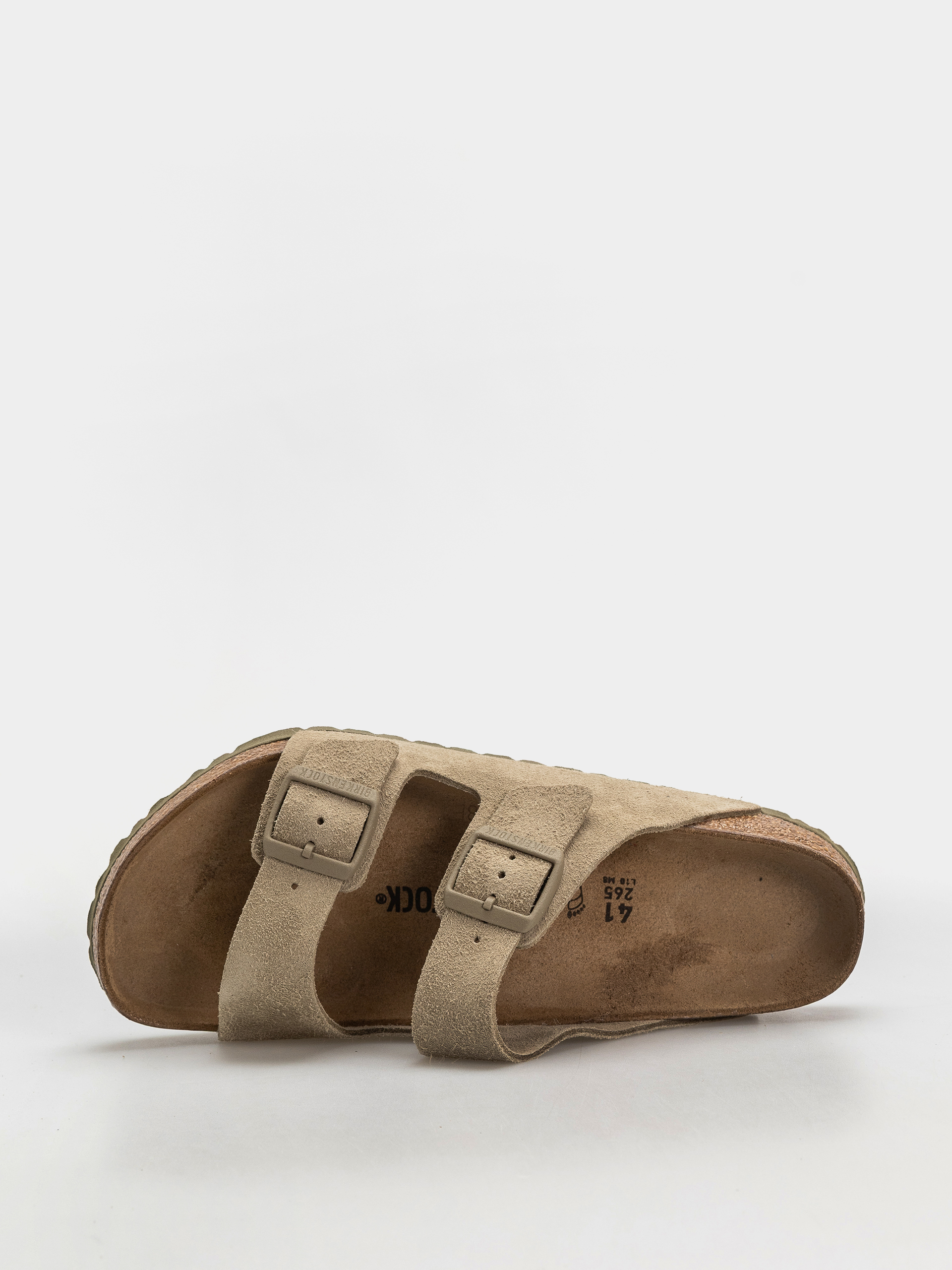 Klapki Birkenstock Arizona Suede Leather Regular (faded khaki)