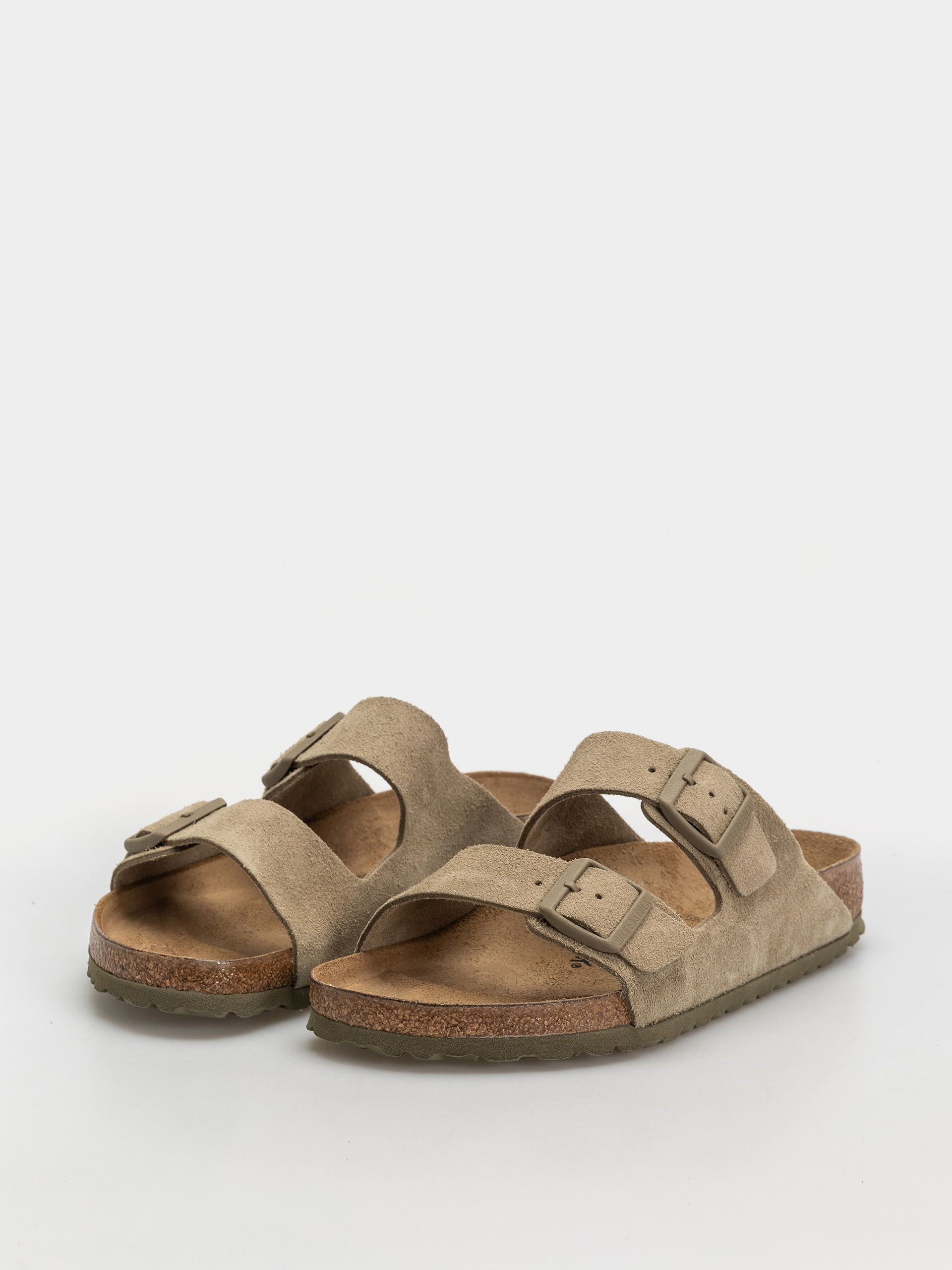 Klapki Birkenstock Arizona Suede Leather Regular (faded khaki)