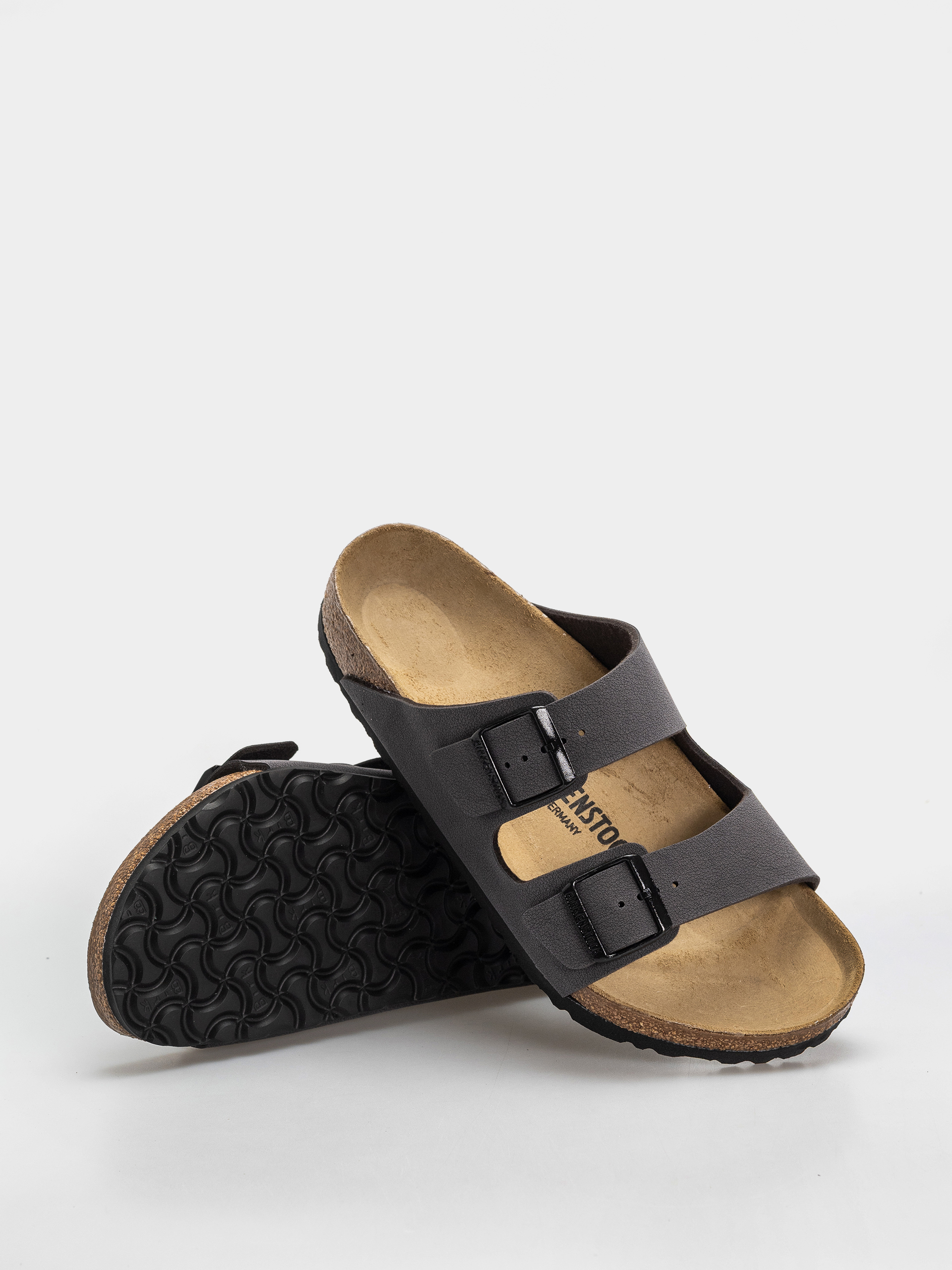 Klapki Birkenstock Arizona Birkibuc Regular (velvet gray/black)