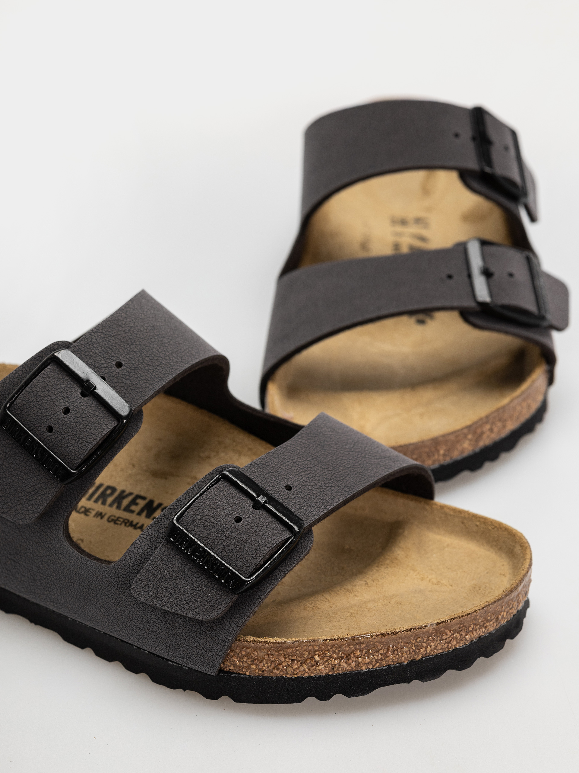 Klapki Birkenstock Arizona Birkibuc Regular (velvet gray/black)