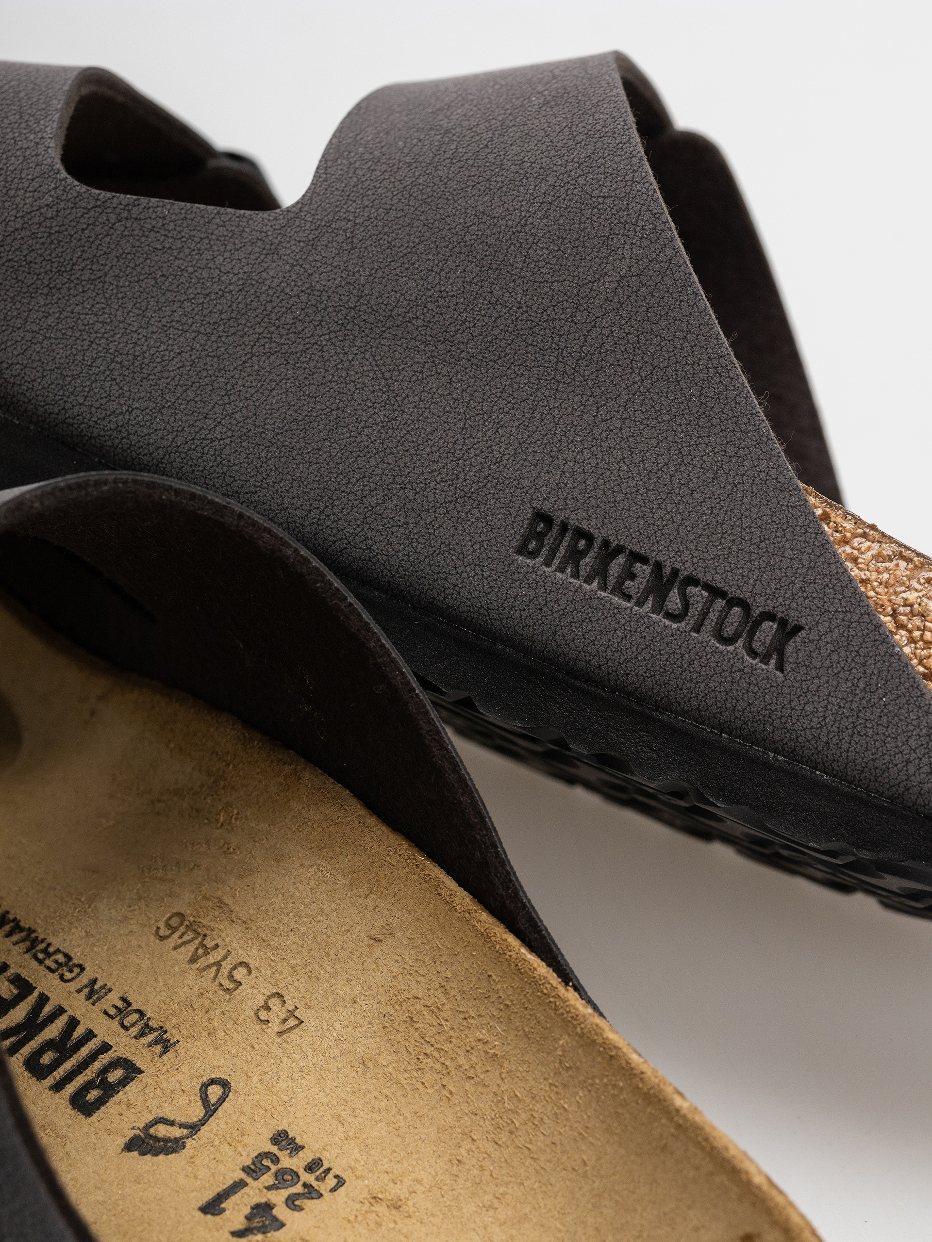Klapki Birkenstock Arizona Birkibuc Regular (velvet gray/black)