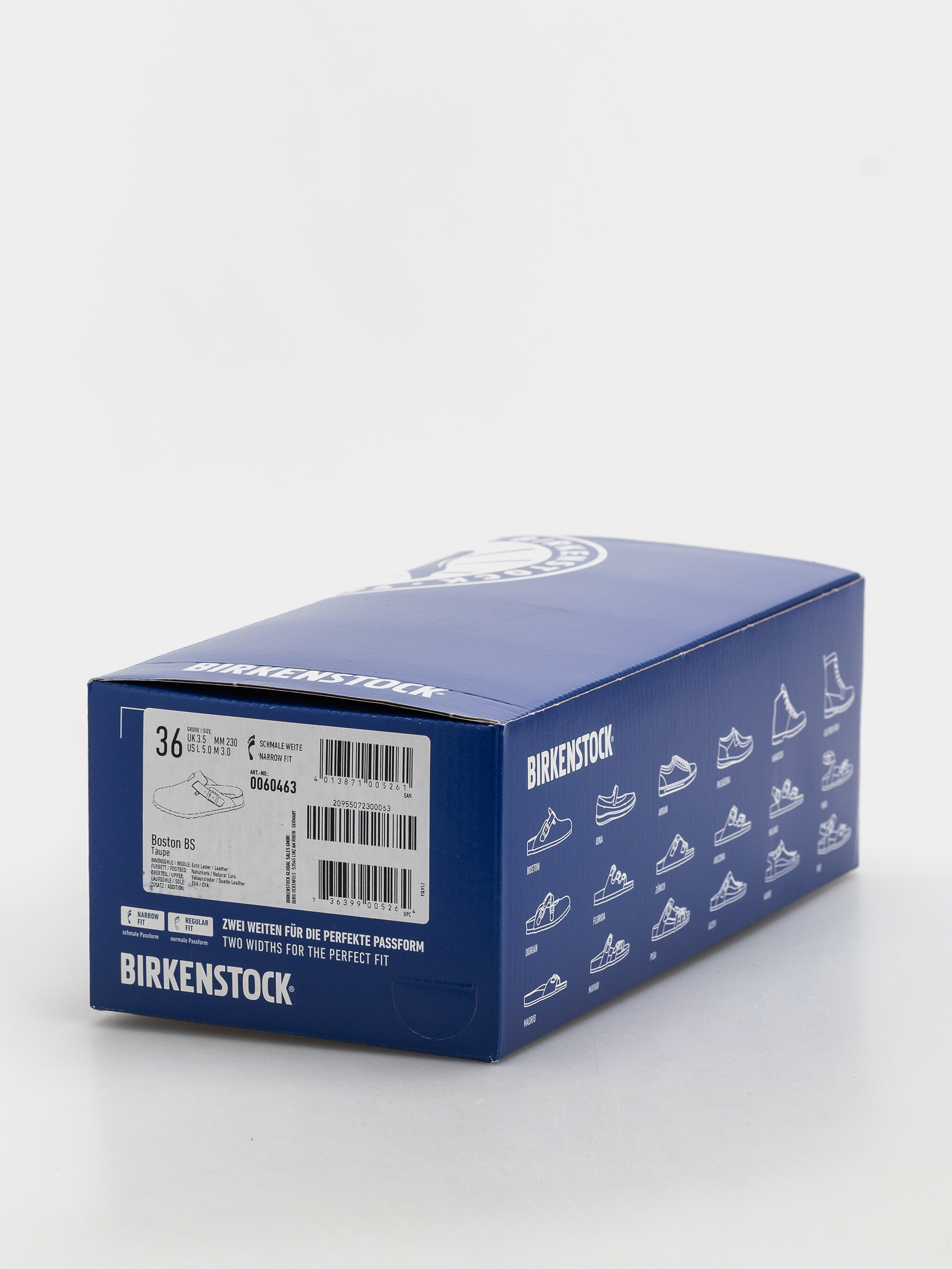 Klapki Birkenstock Boston Suede Leather Narrow Wmn (taupe)