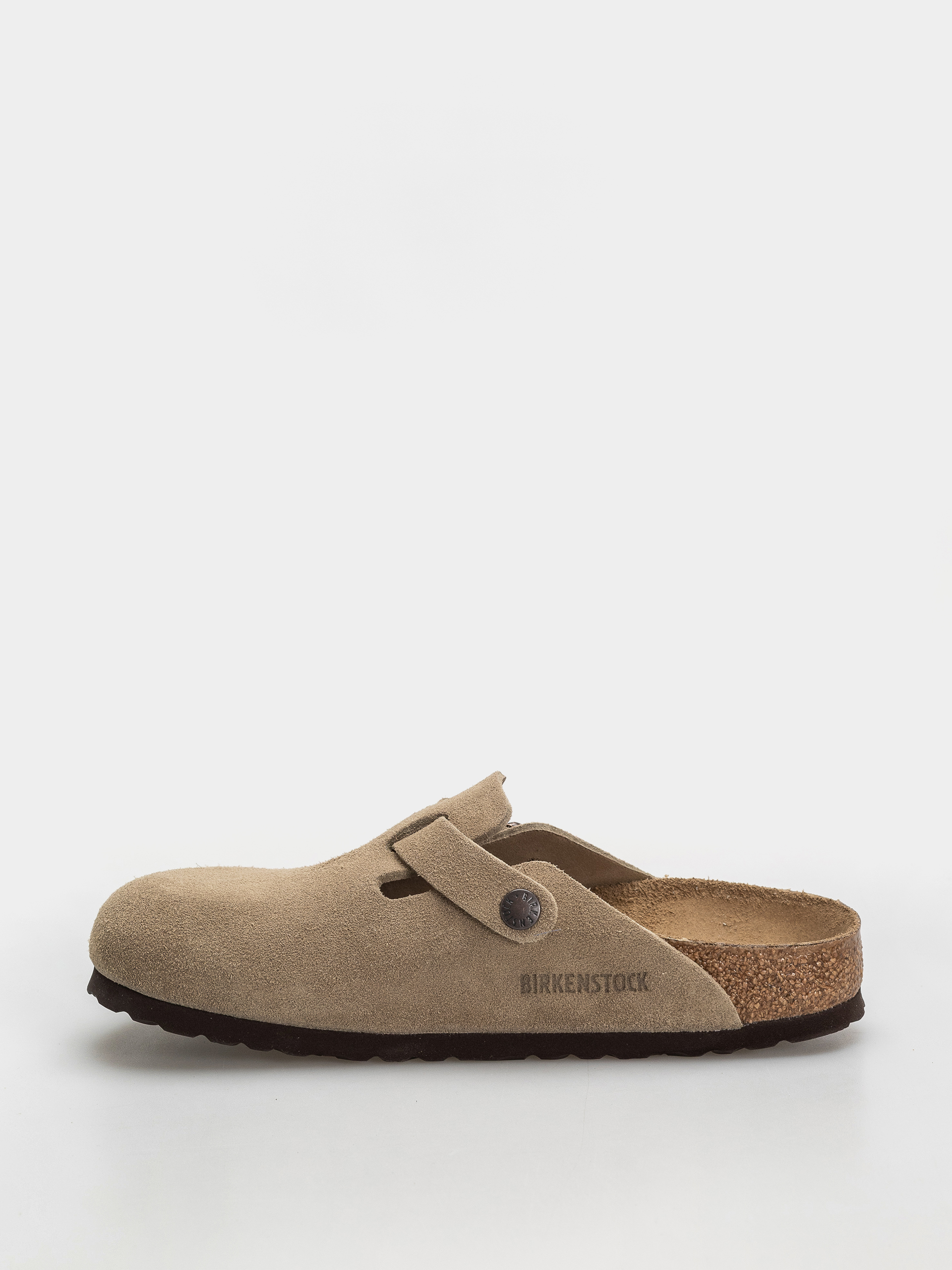 Klapki Birkenstock Boston Suede Leather Narrow Wmn (taupe)