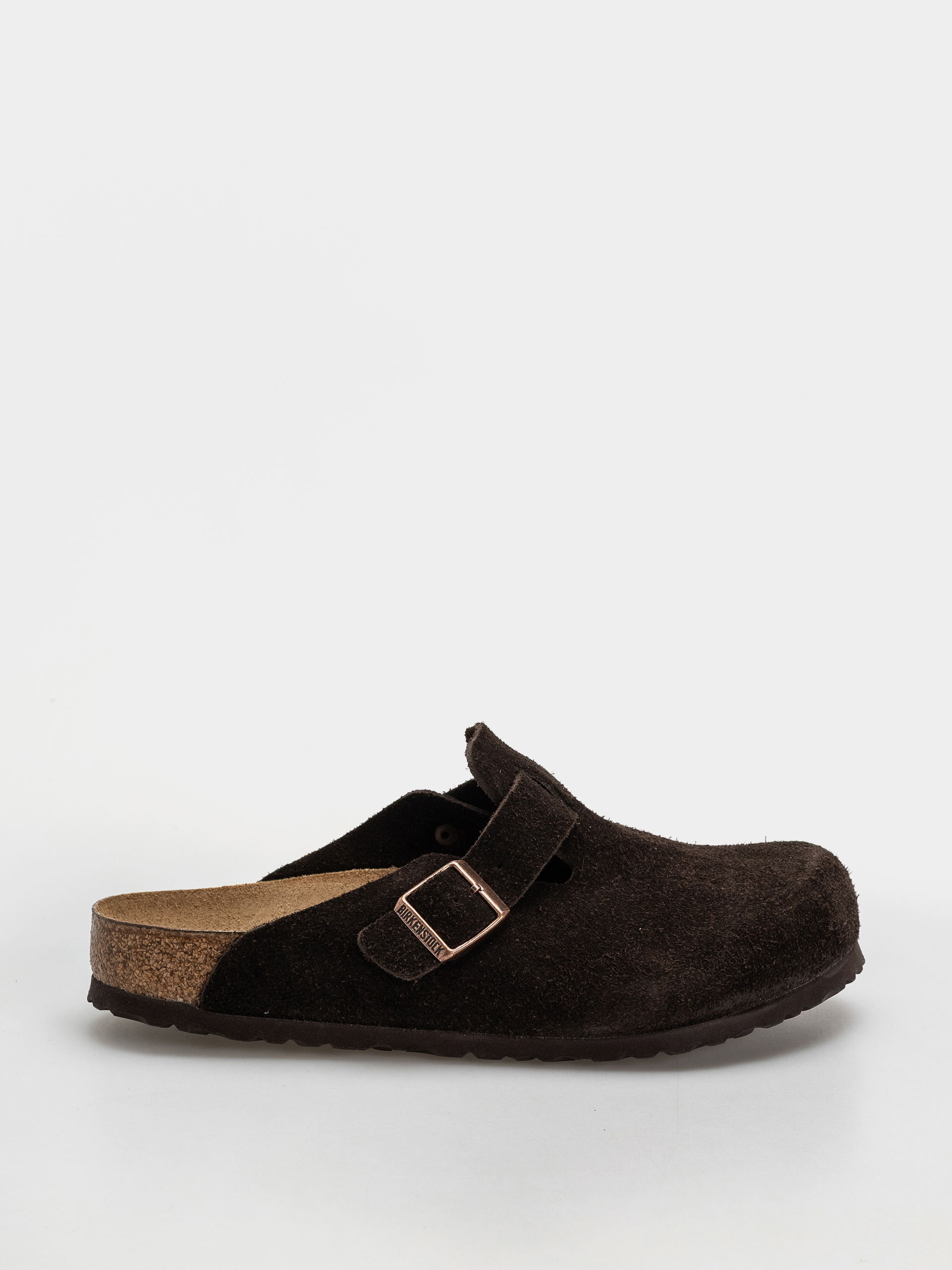Klapki Birkenstock Boston SFB Suede Regular (mocha)