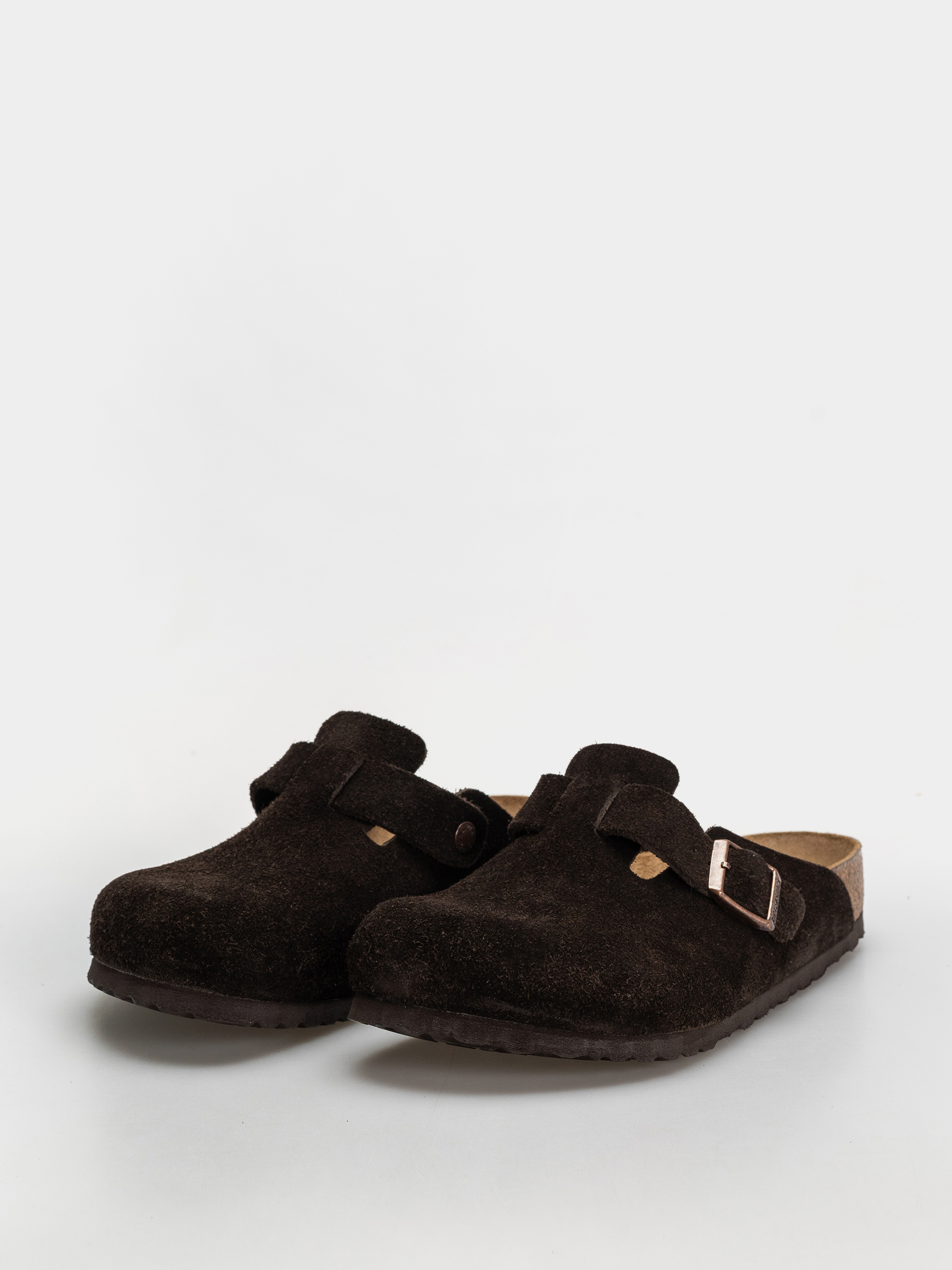 Klapki Birkenstock Boston SFB Suede Regular (mocha)