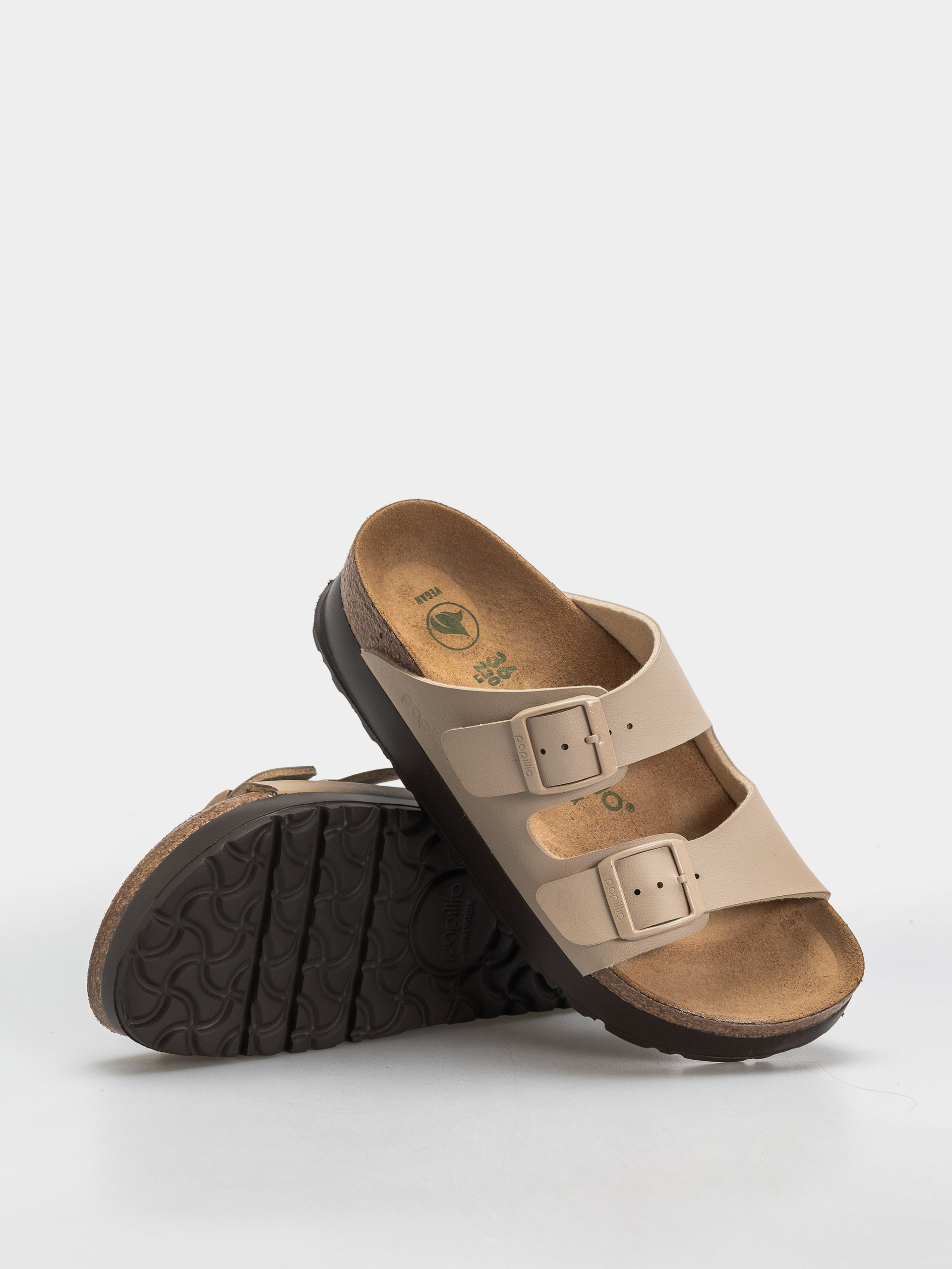 Klapki Birkenstock Arizona Flex Platform Birko Flor Narrow Wmn (sandcastle)