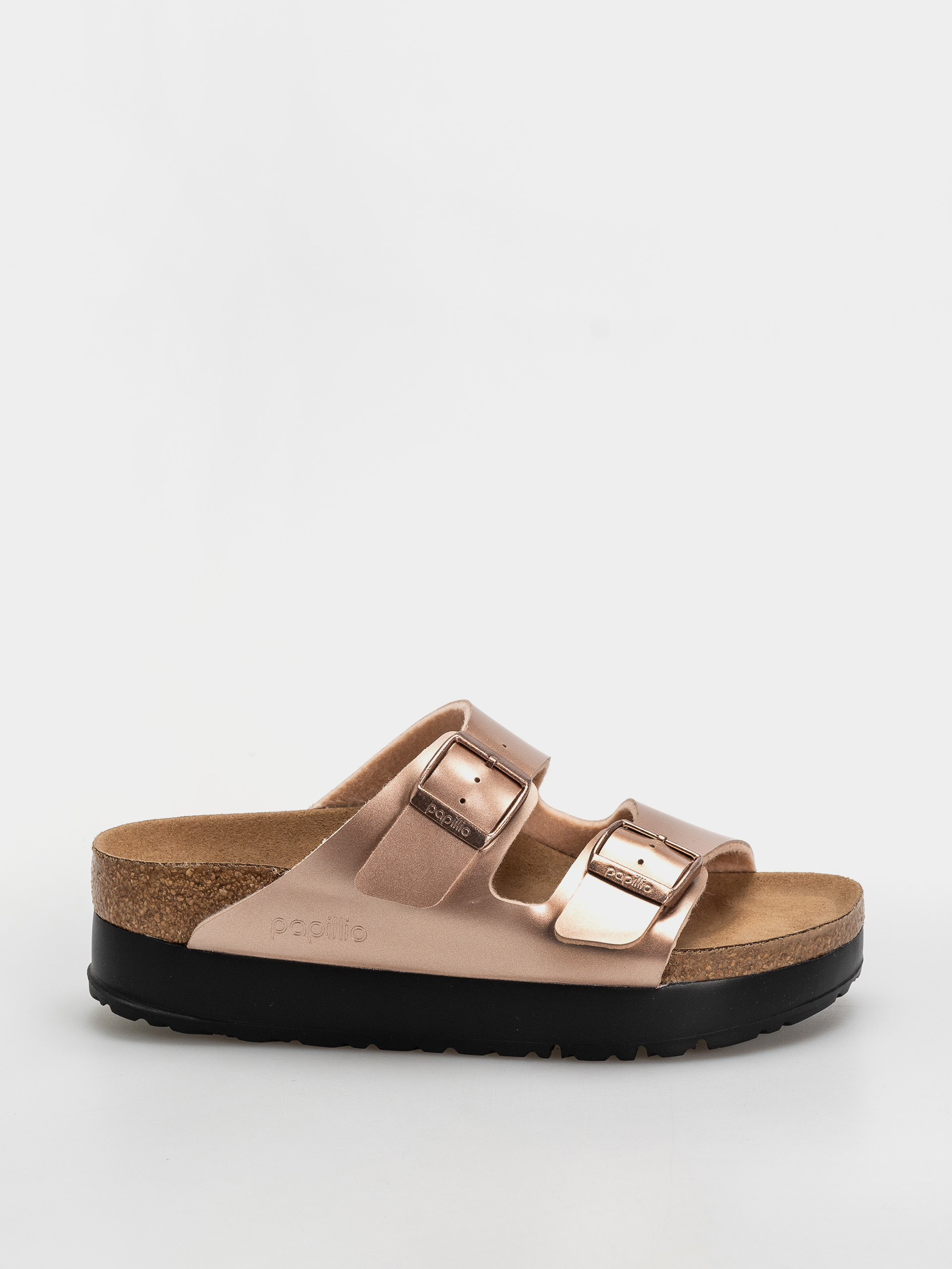 Klapki Birkenstock Arizona Flex Platform Birko Flor Narrow Wmn (electric metallic copper)
