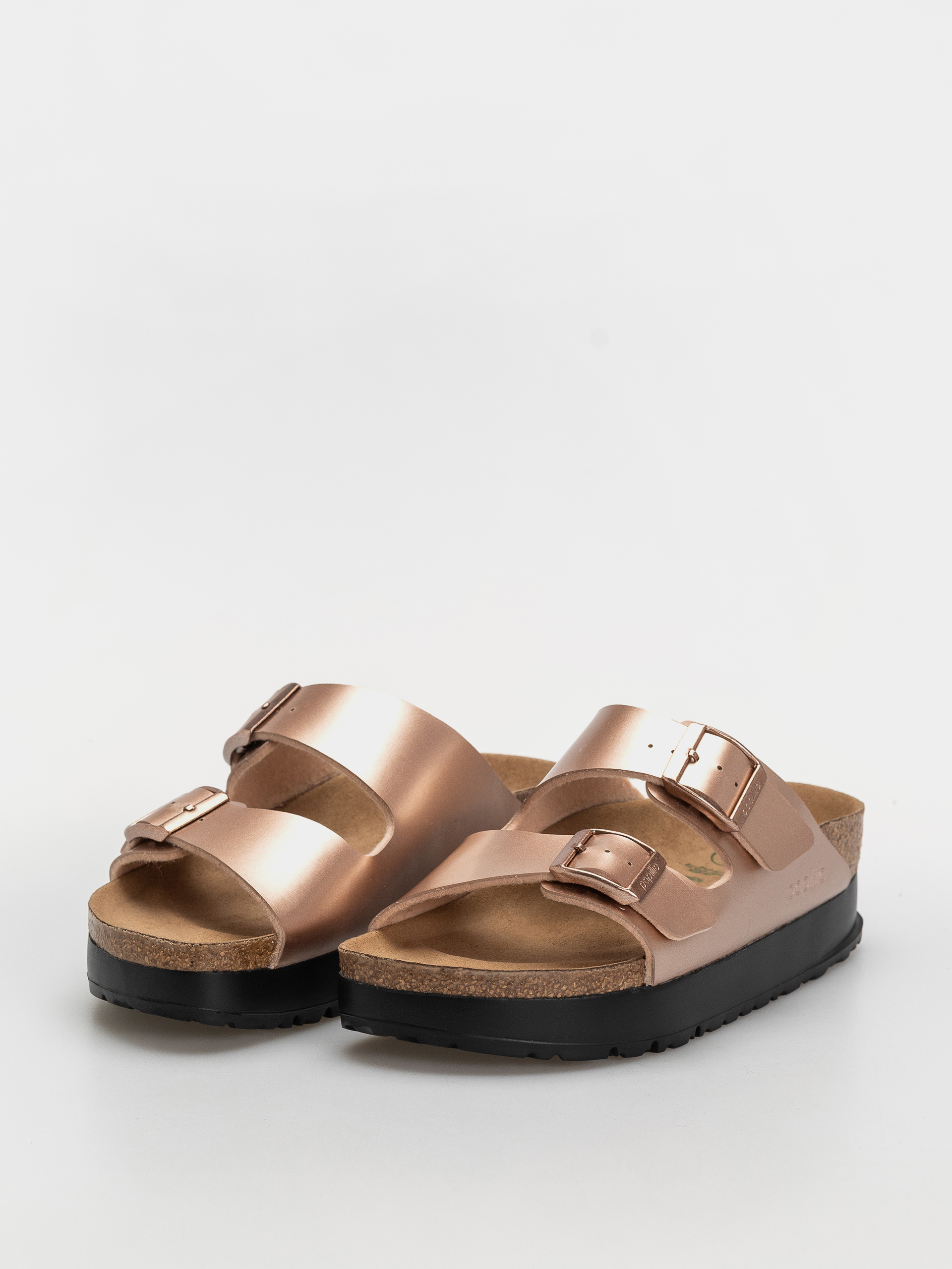 Klapki Birkenstock Arizona Flex Platform Birko Flor Narrow Wmn (electric metallic copper)
