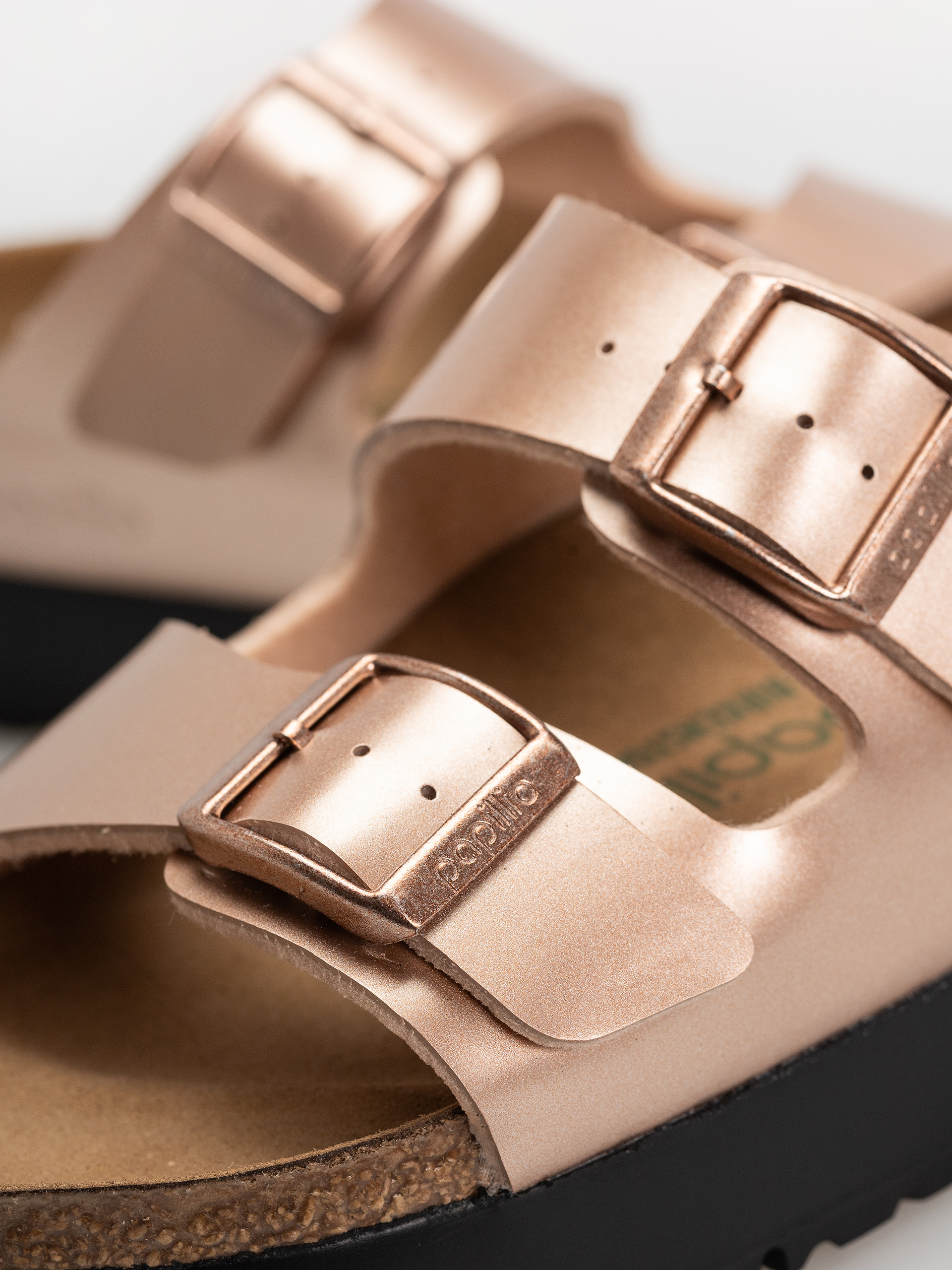 Klapki Birkenstock Arizona Flex Platform Birko Flor Narrow Wmn (electric metallic copper)