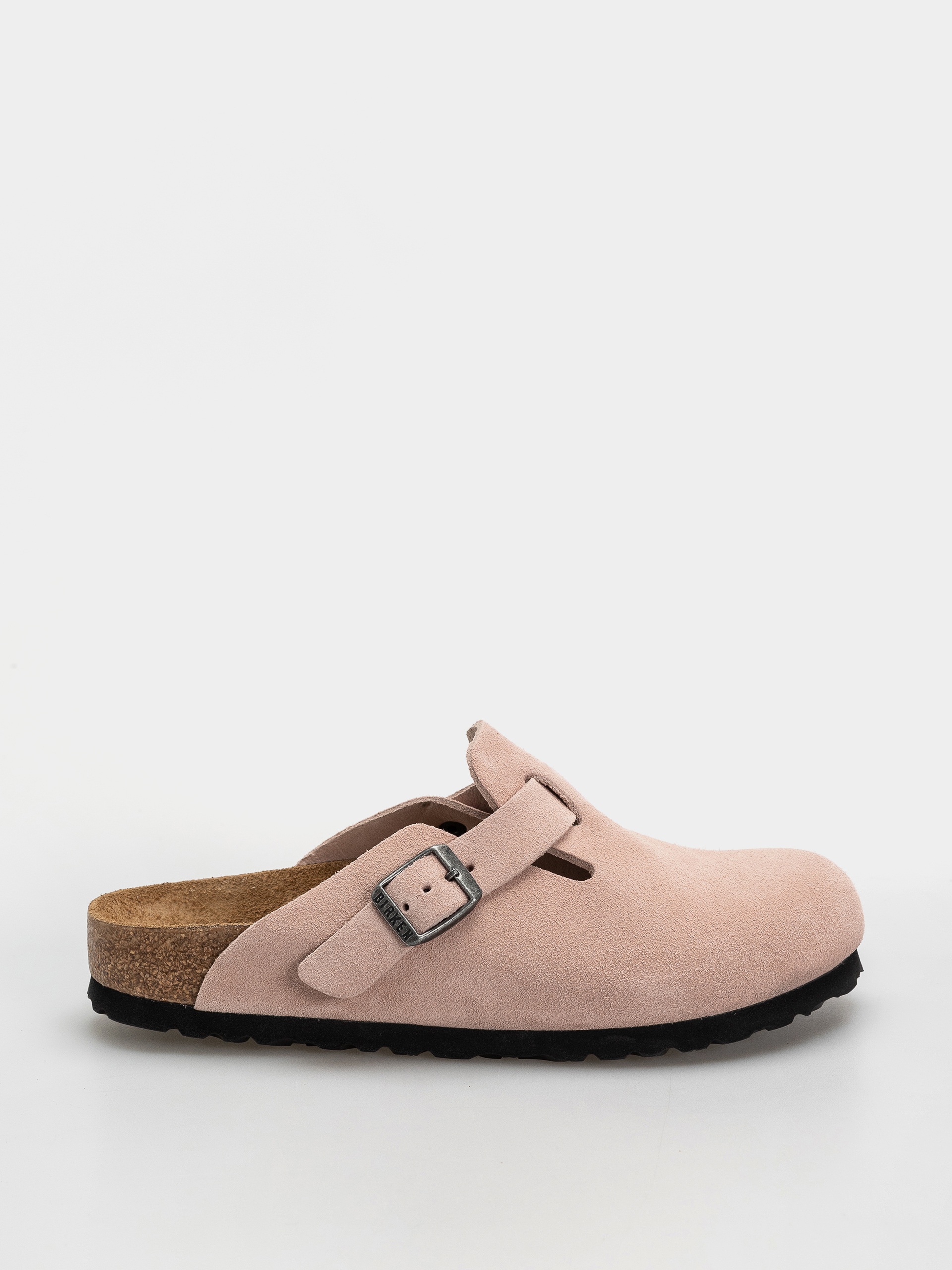 Klapki Birkenstock Boston Suede Leather Narrow (pink clay)
