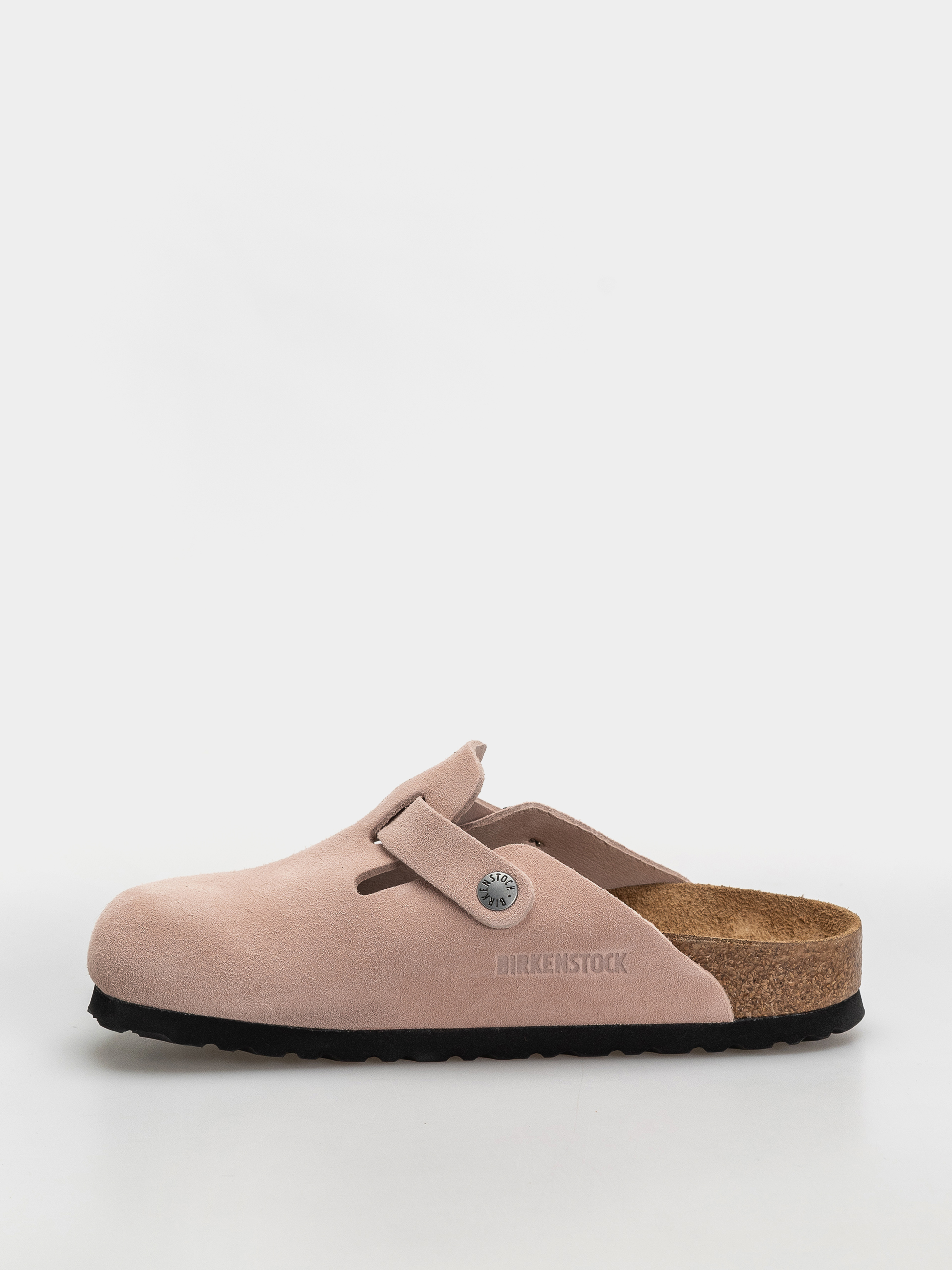 Klapki Birkenstock Boston Suede Leather Narrow (pink clay)