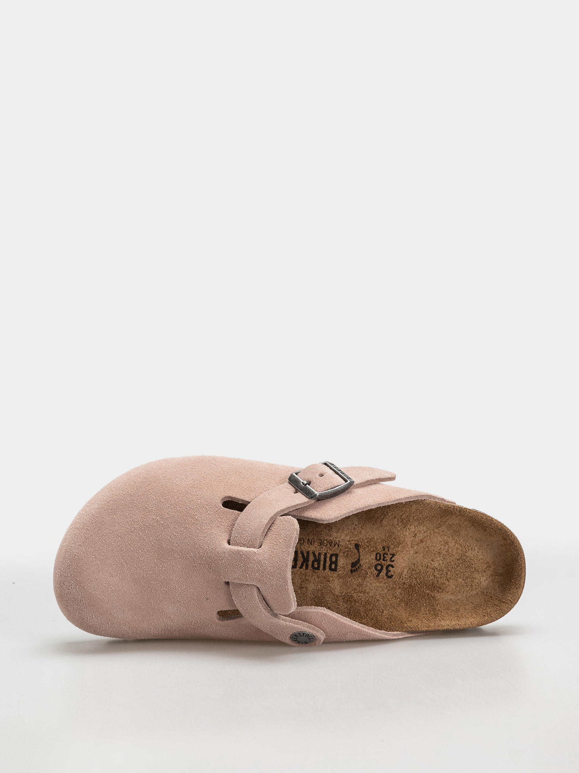 Klapki Birkenstock Boston Suede Leather Narrow (pink clay)