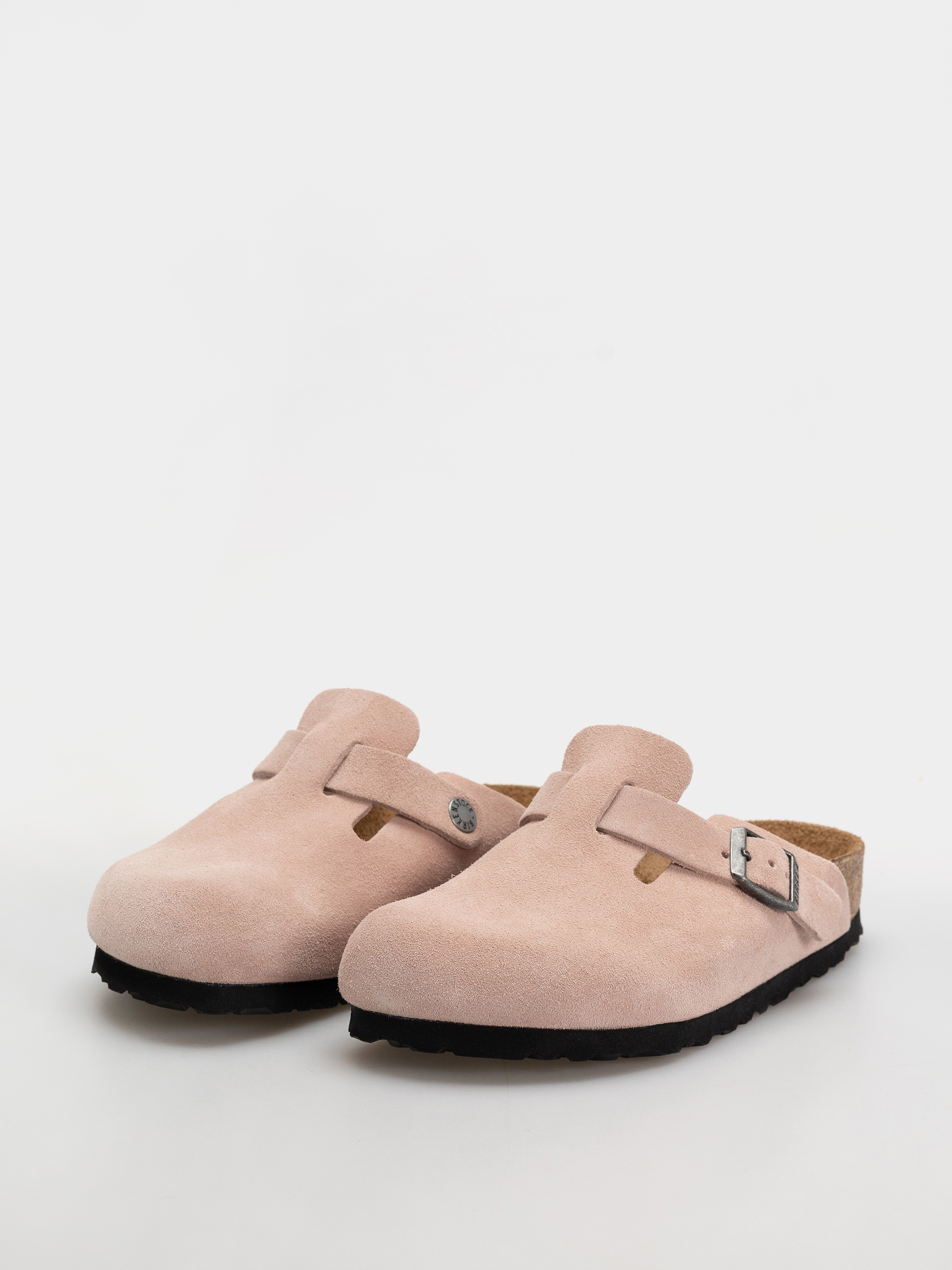 Klapki Birkenstock Boston Suede Leather Narrow (pink clay)
