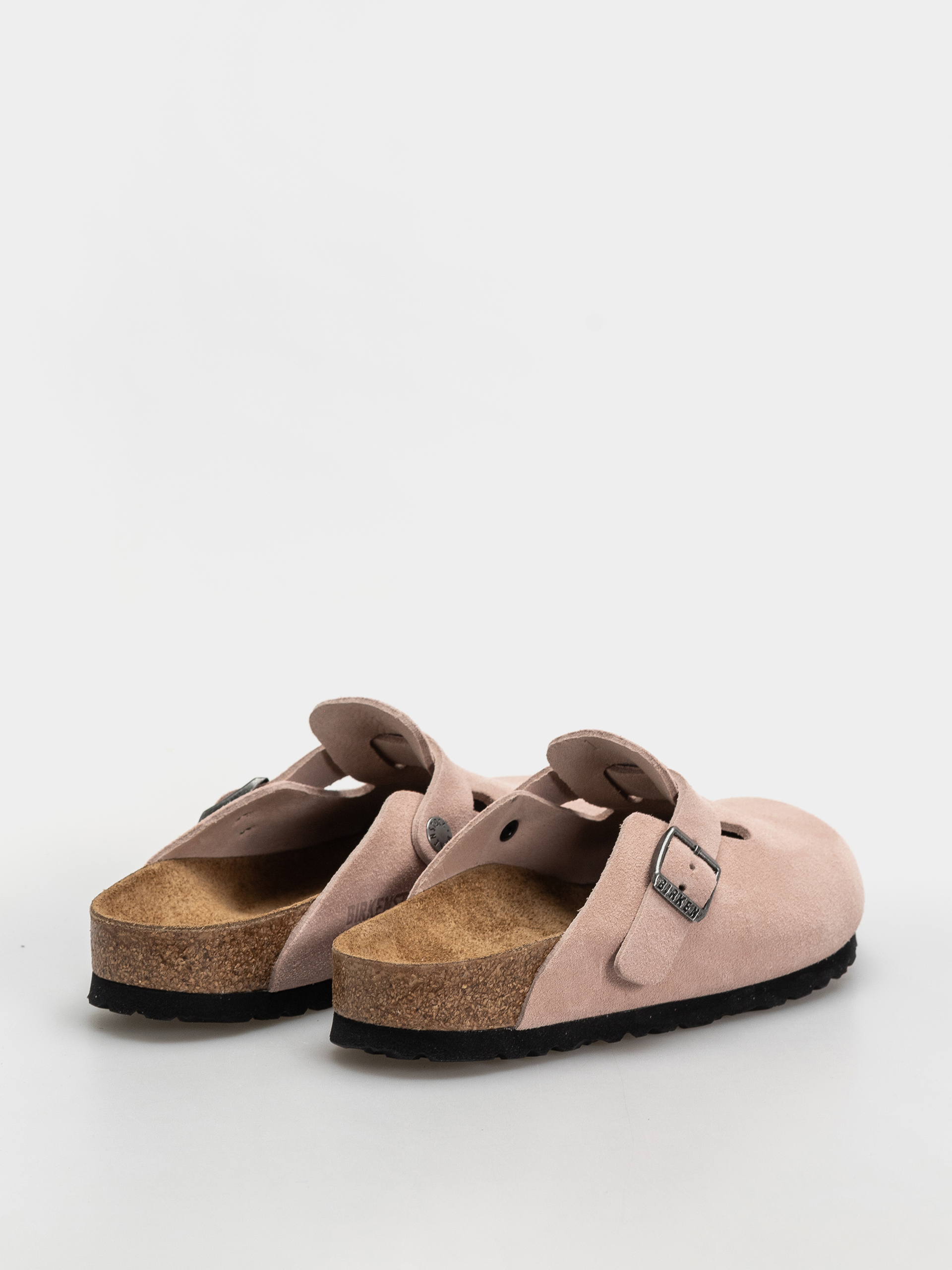 Klapki Birkenstock Boston Suede Leather Narrow (pink clay)