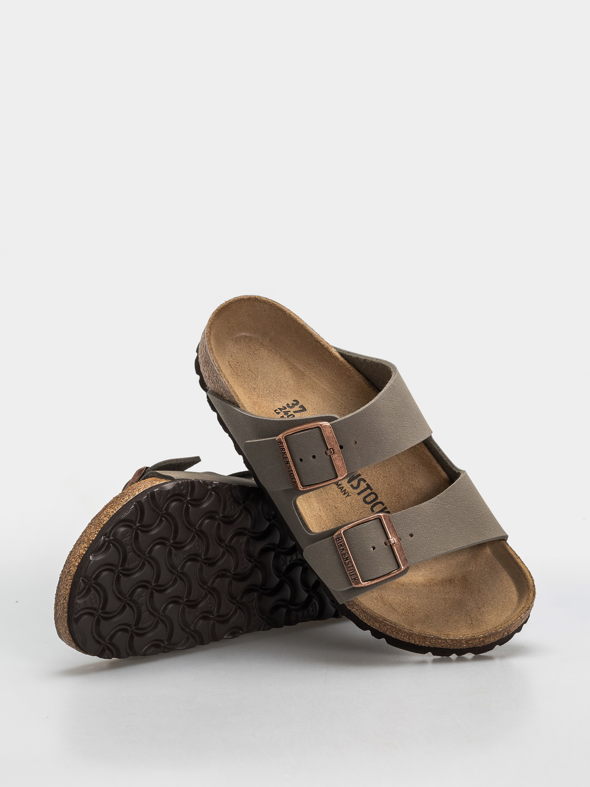 Klapki Birkenstock Arizona Birkibuc Regular (stone)