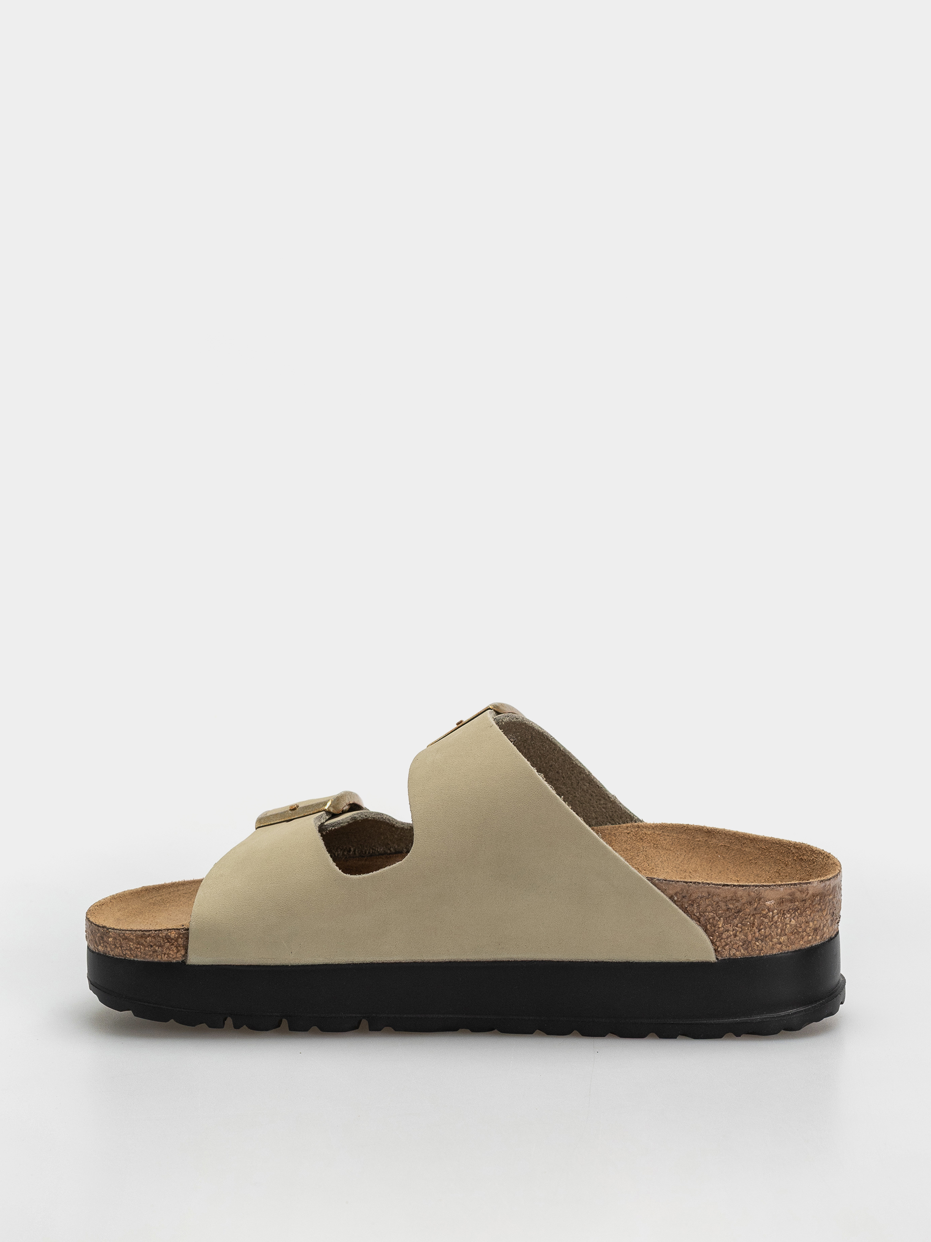 Klapki Birkenstock Arizona Flex Platform Nubuck Leather Narrow Wmn (eucalyptus)