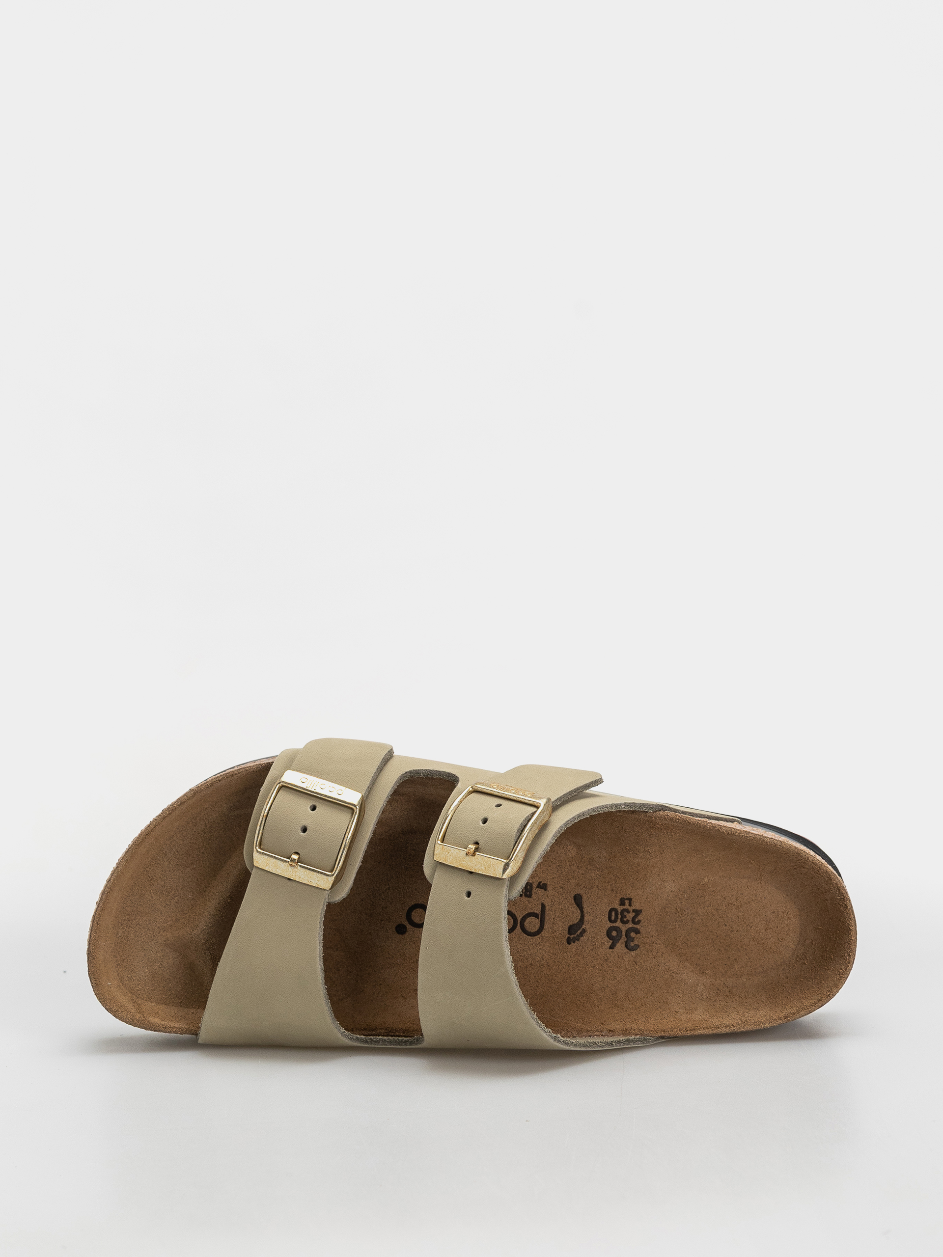 Klapki Birkenstock Arizona Flex Platform Nubuck Leather Narrow Wmn (eucalyptus)