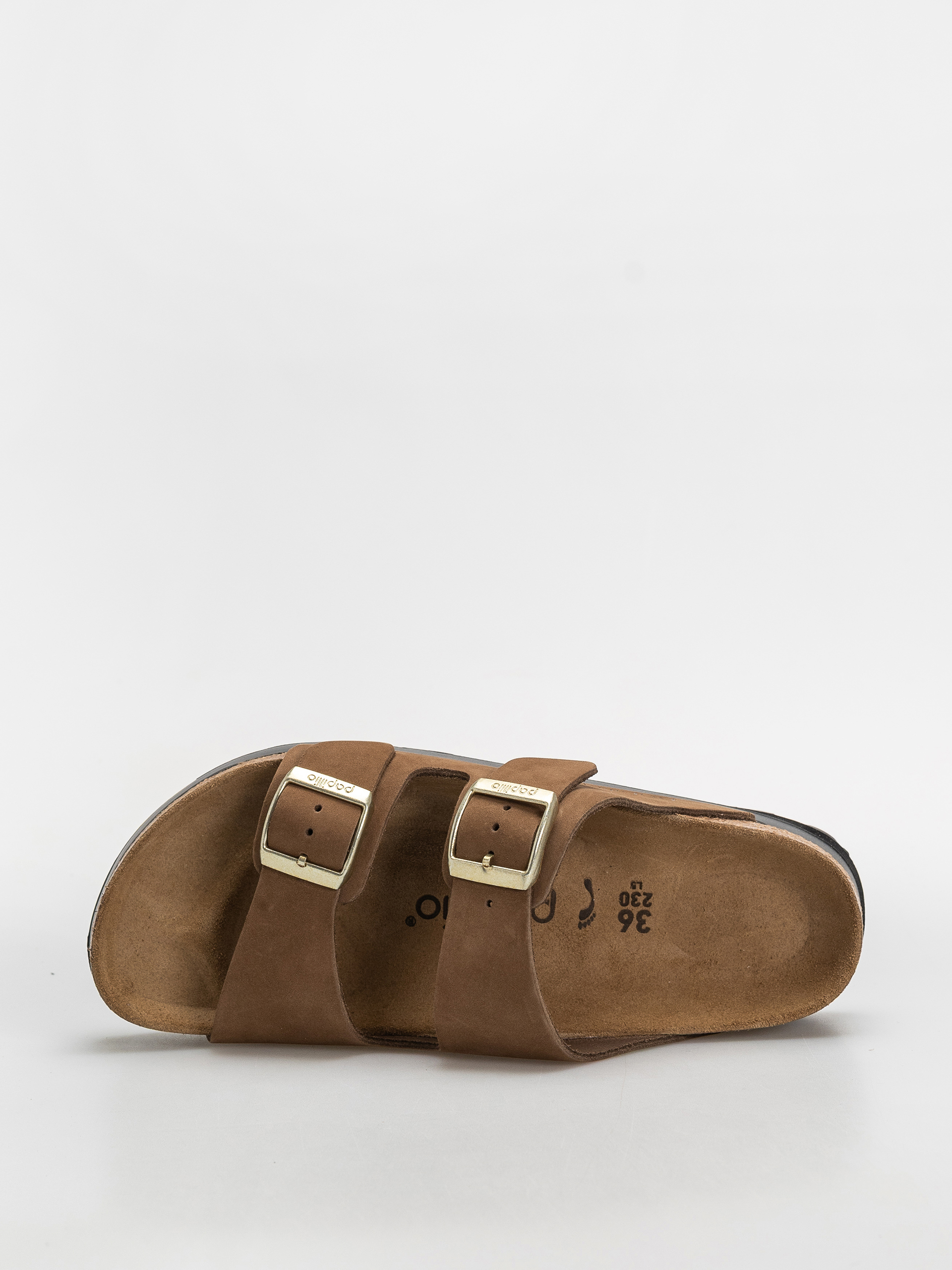 Klapki Birkenstock Arizona Flex Platform Nubuck Leather Narrow Wmn (dark tea)