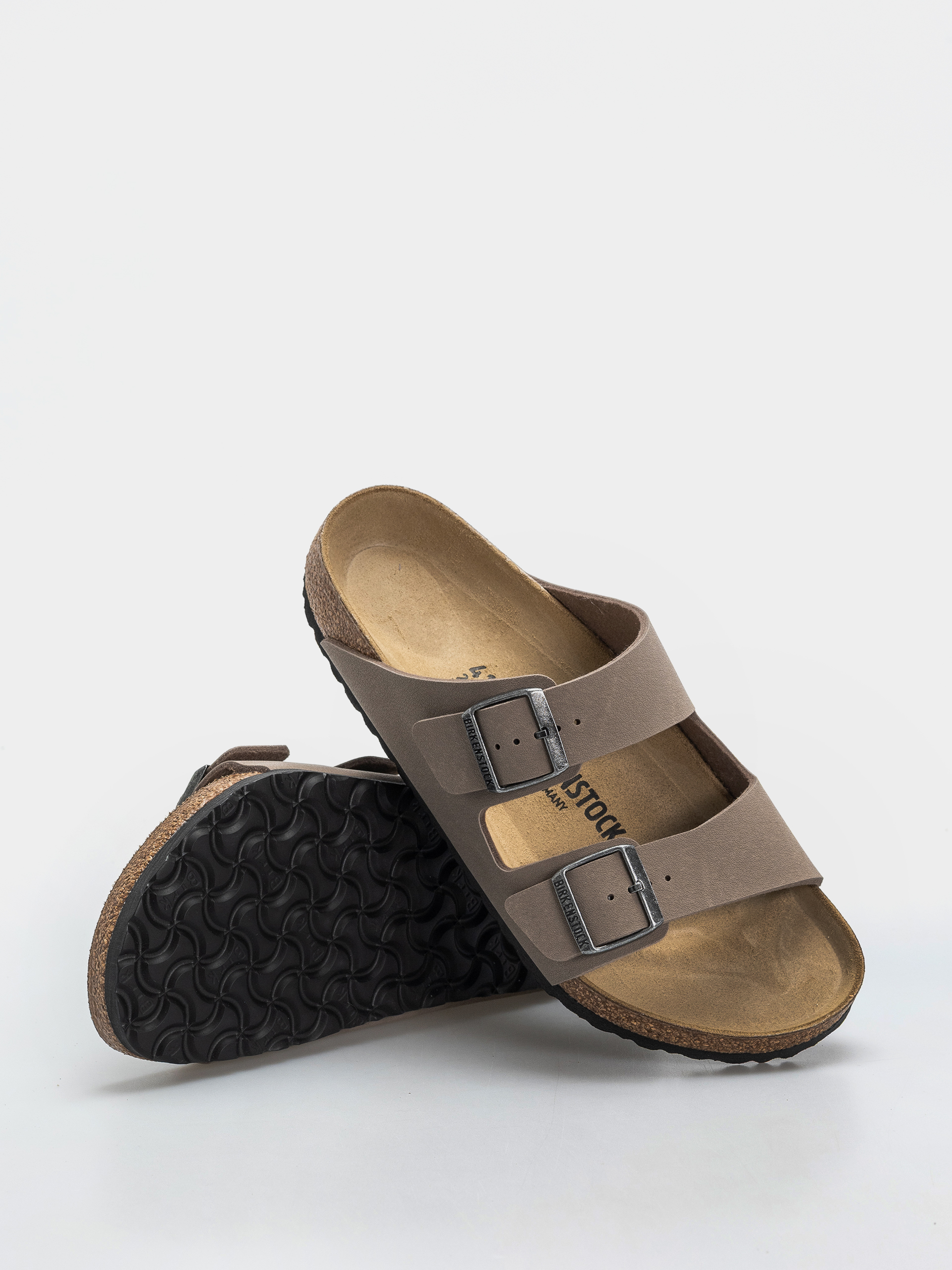 Klapki Birkenstock Arizona Birkibuc Regular (gray taupe)