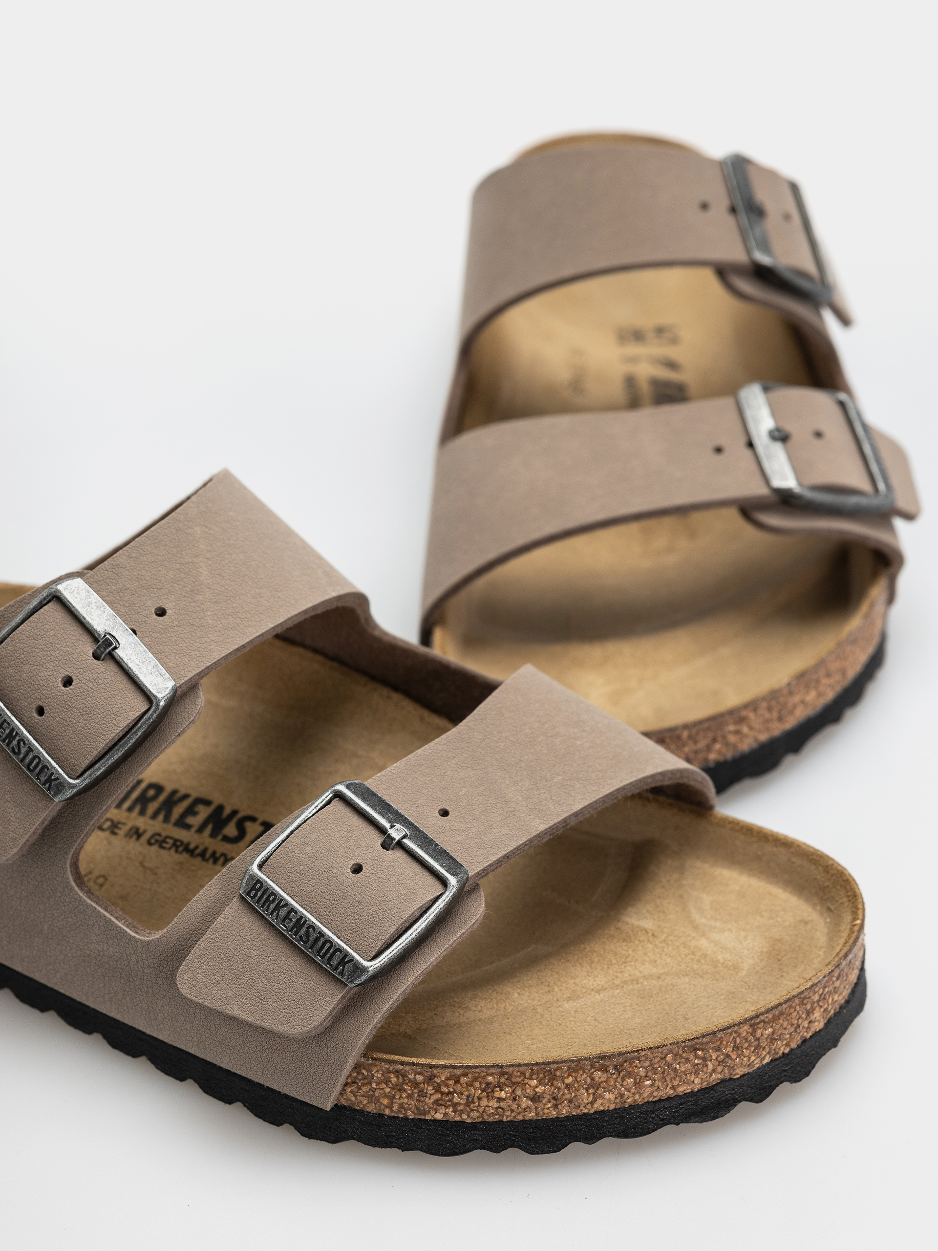 Klapki Birkenstock Arizona Birkibuc Regular (gray taupe)