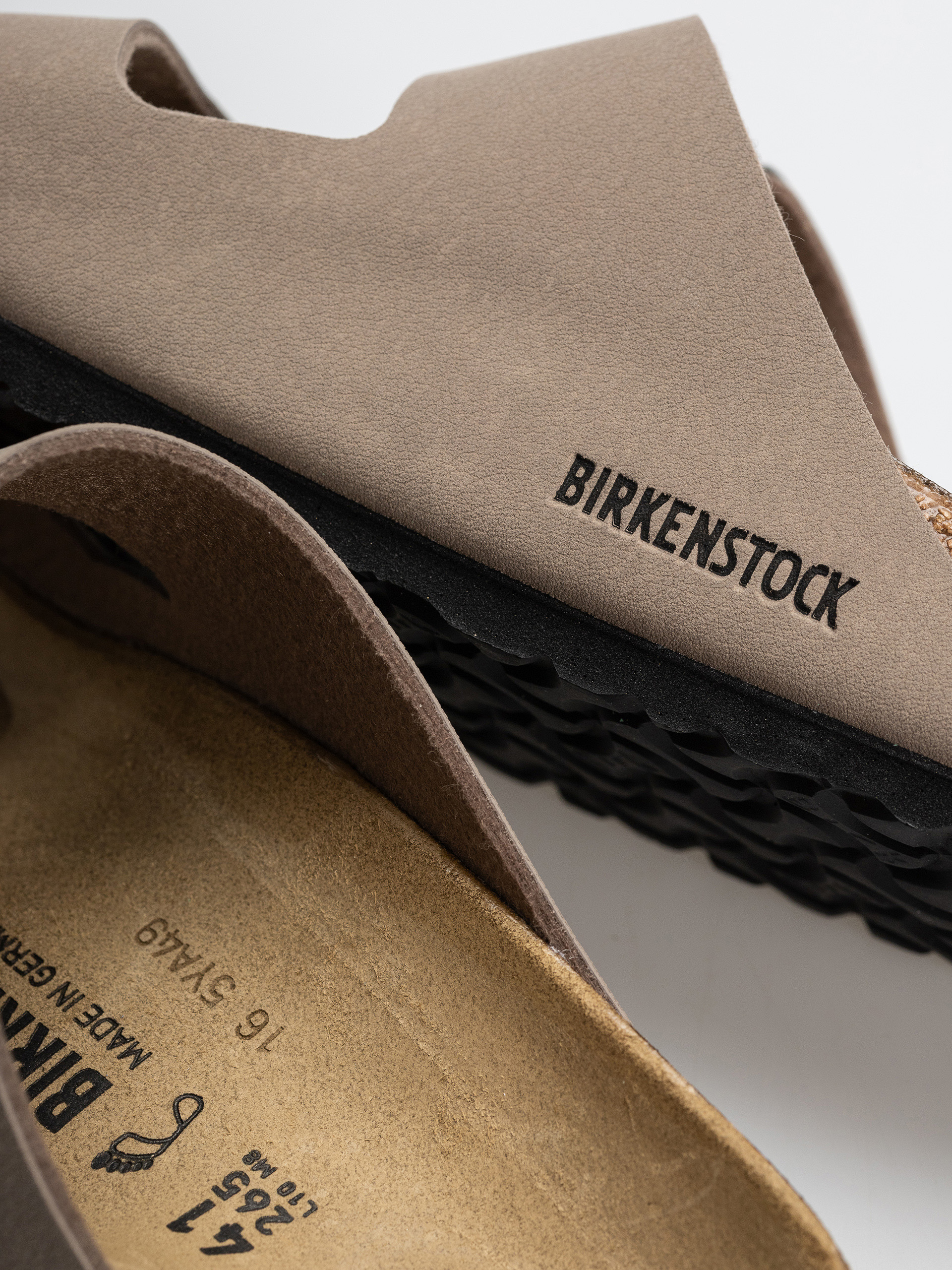 Klapki Birkenstock Arizona Birkibuc Regular (gray taupe)
