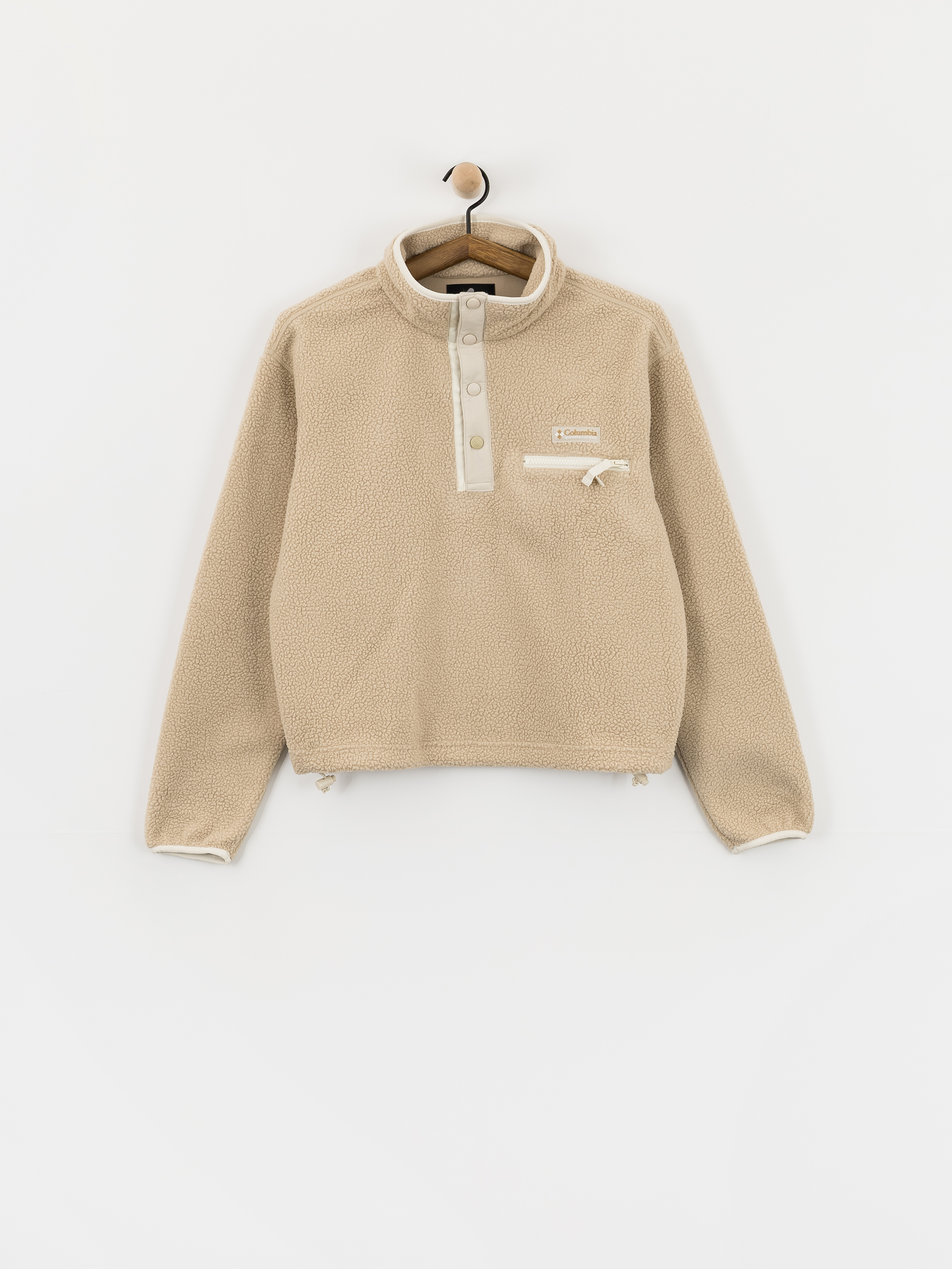 Polar Columbia Helvetia II Cropped Half Snap Wmn (ancient fossil/dark stone/chalk)