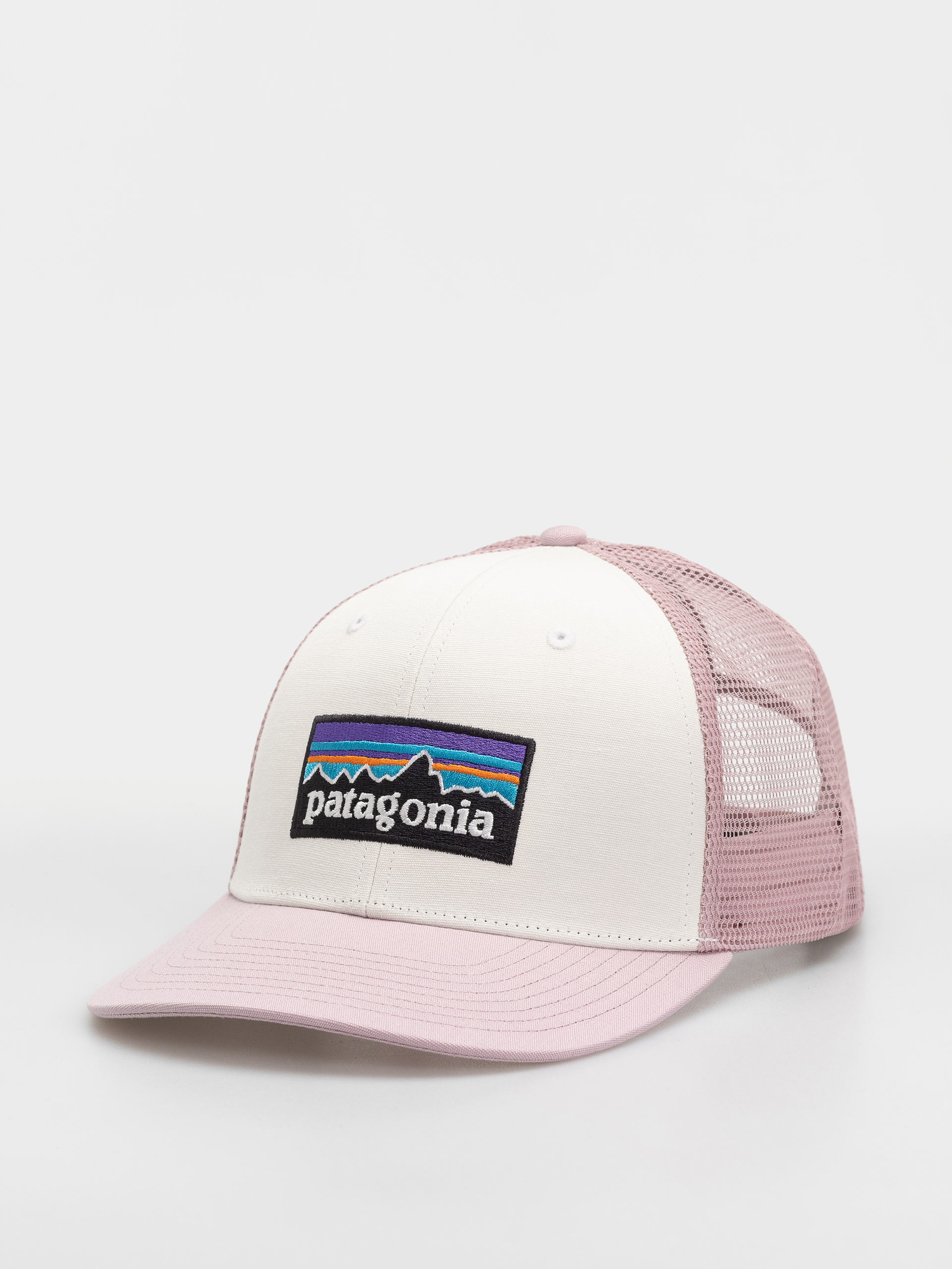 Czapka z daszkiem Patagonia P 6 Logo Trucker (white w/quiet violet)
