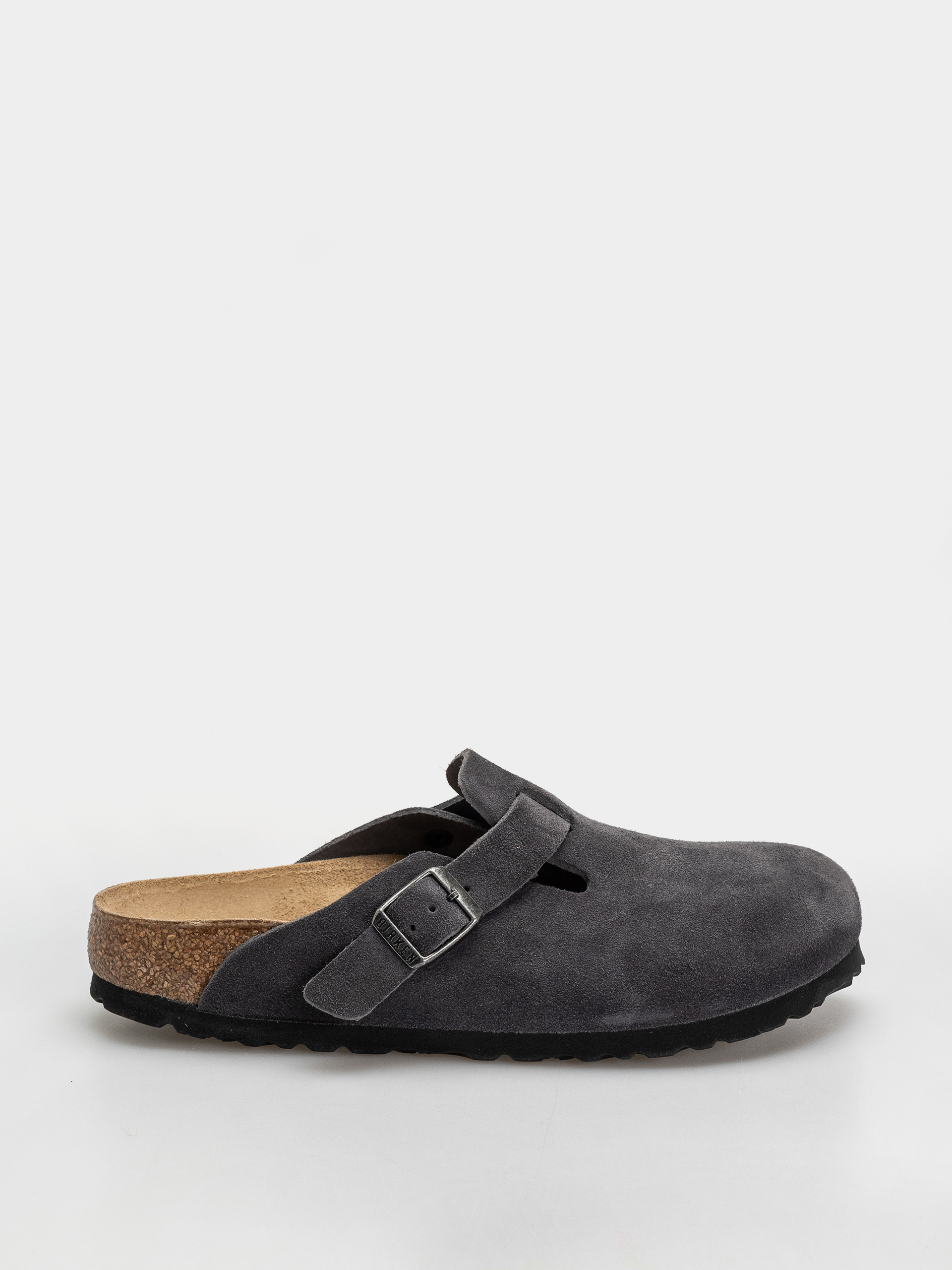 Klapki Birkenstock Boston Suede Leather Narrow (charcoal)
