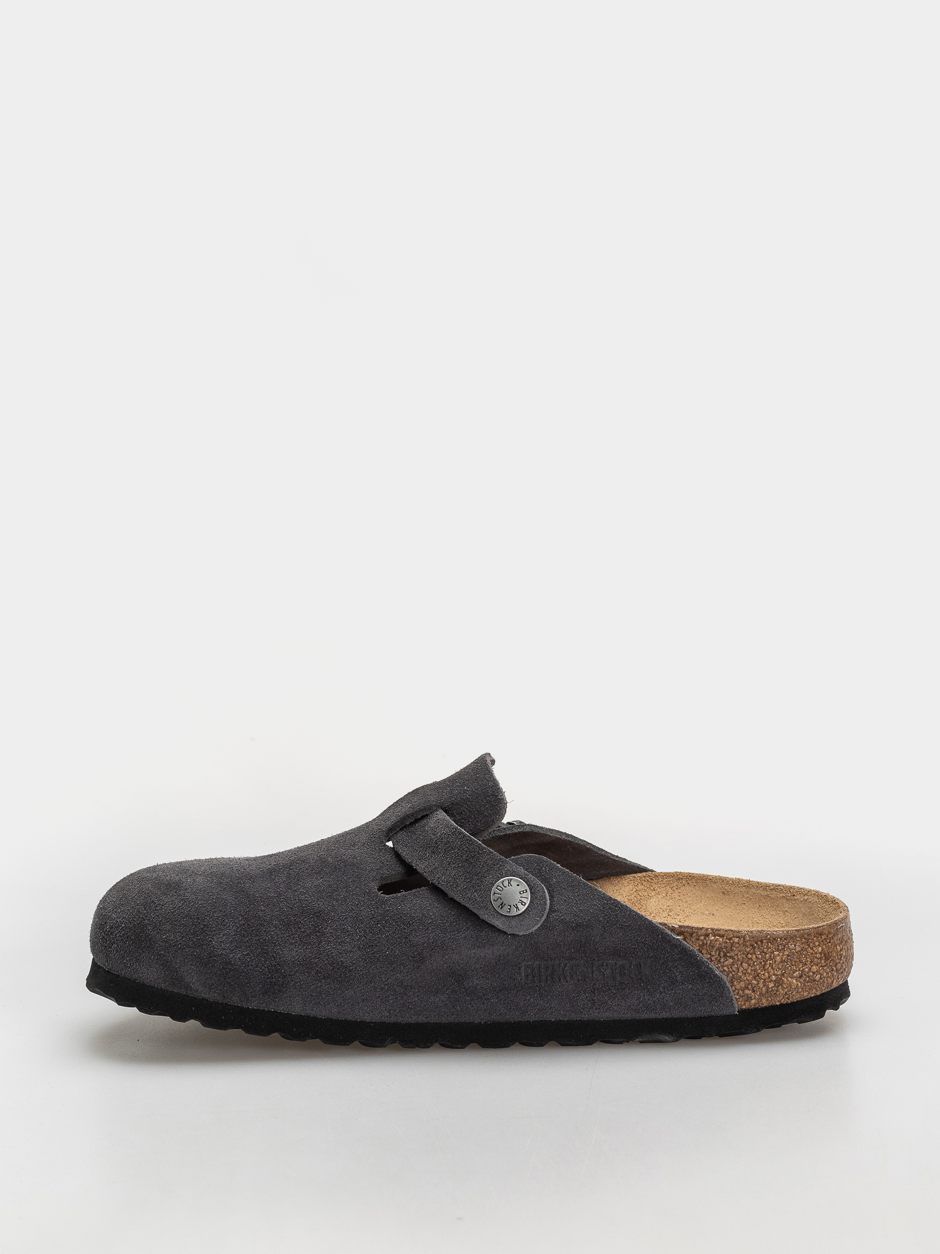 Klapki Birkenstock Boston Suede Leather Narrow (charcoal)