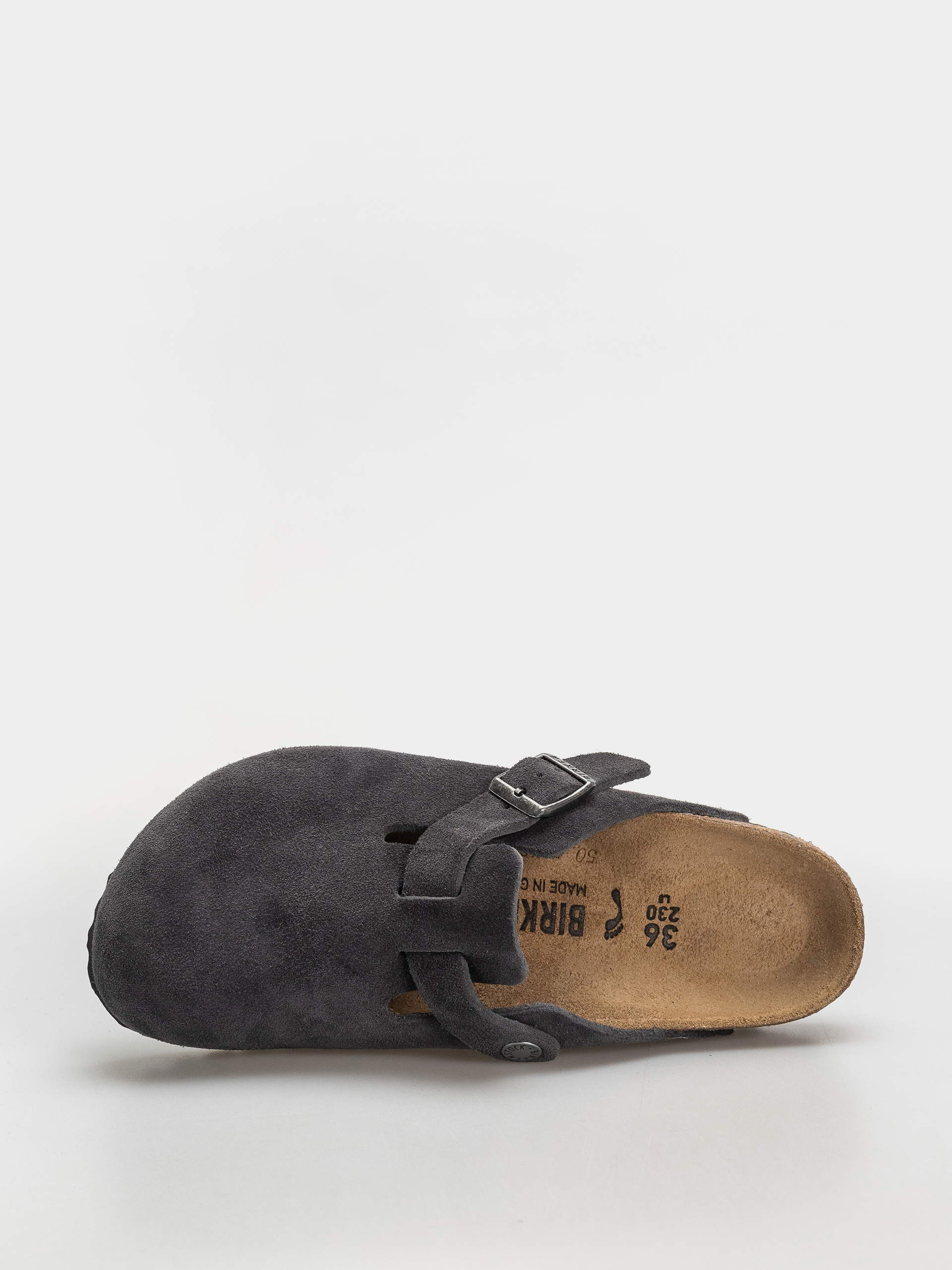 Klapki Birkenstock Boston Suede Leather Narrow (charcoal)