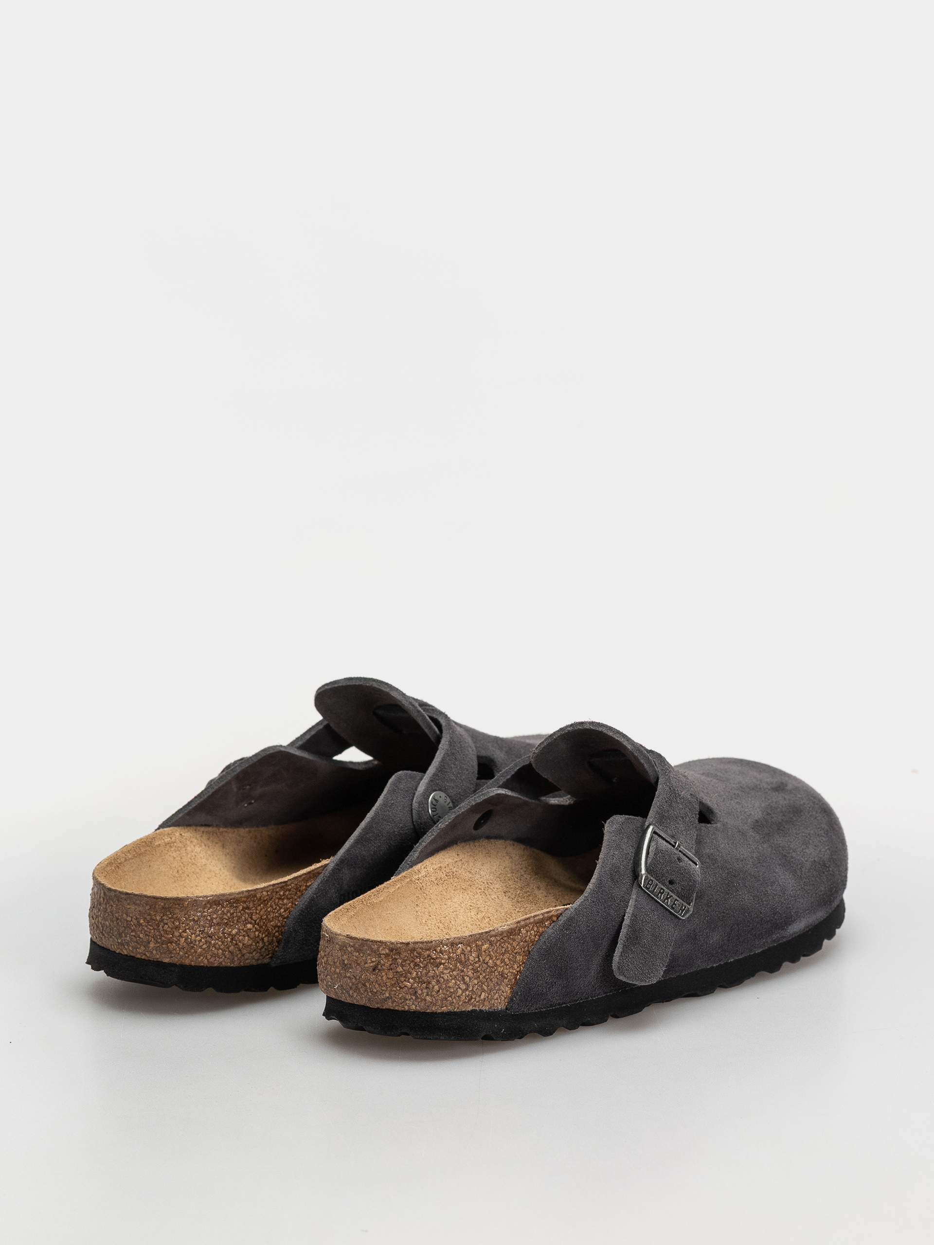 Klapki Birkenstock Boston Suede Leather Narrow (charcoal)