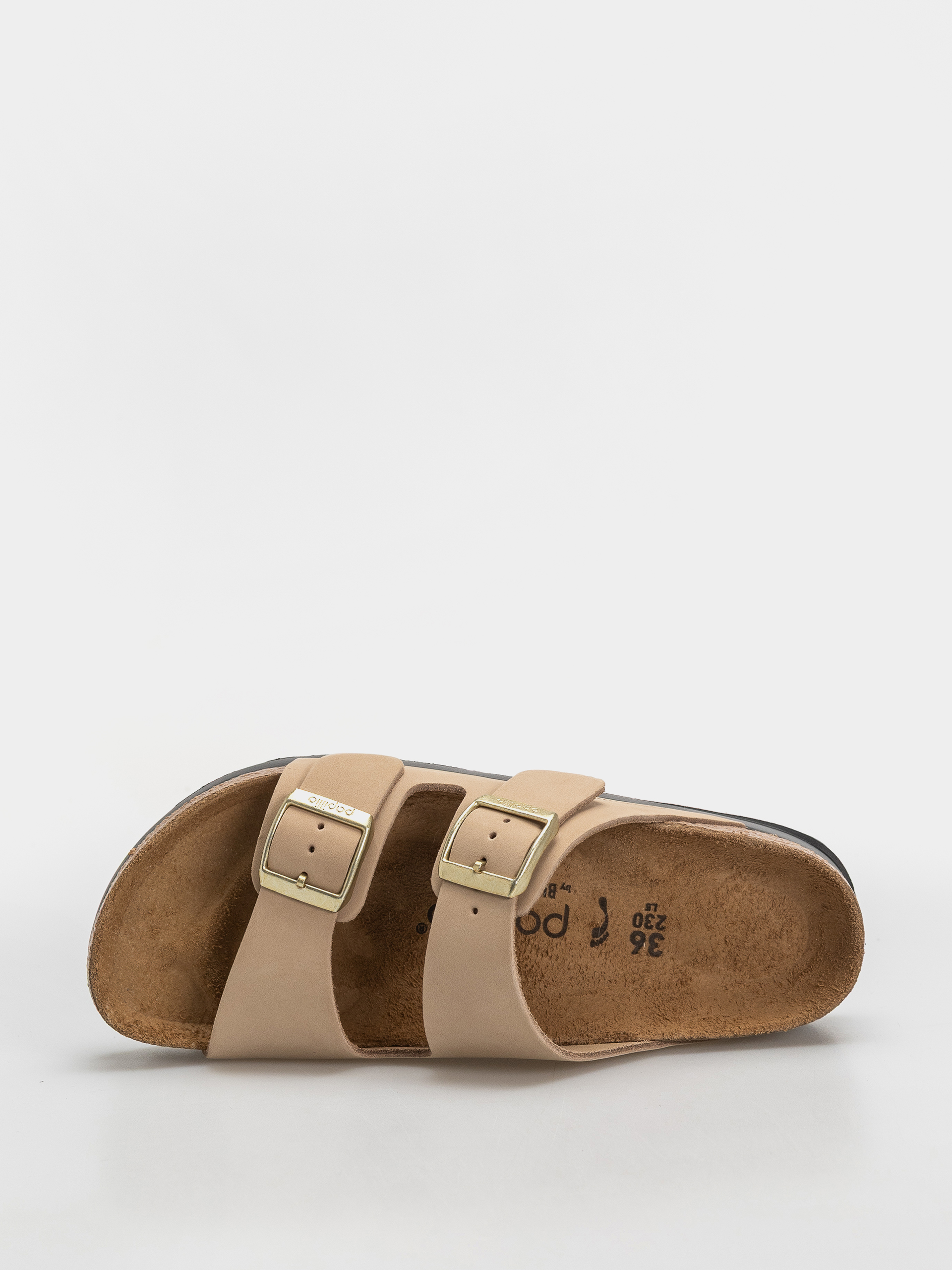 Klapki Birkenstock Arizona Flex Platform Nubuck Leather Narrow Wmn (sandcastle)