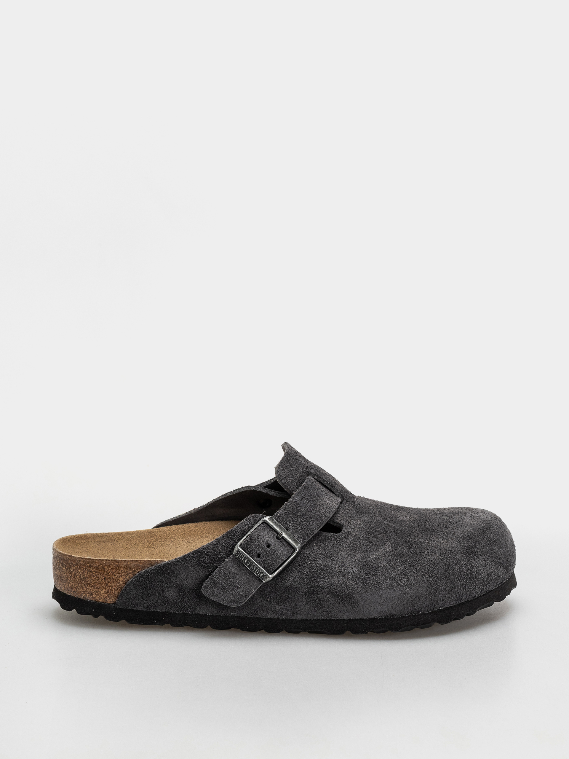 Klapki Birkenstock Boston Suede Leather Regular (charcoal)