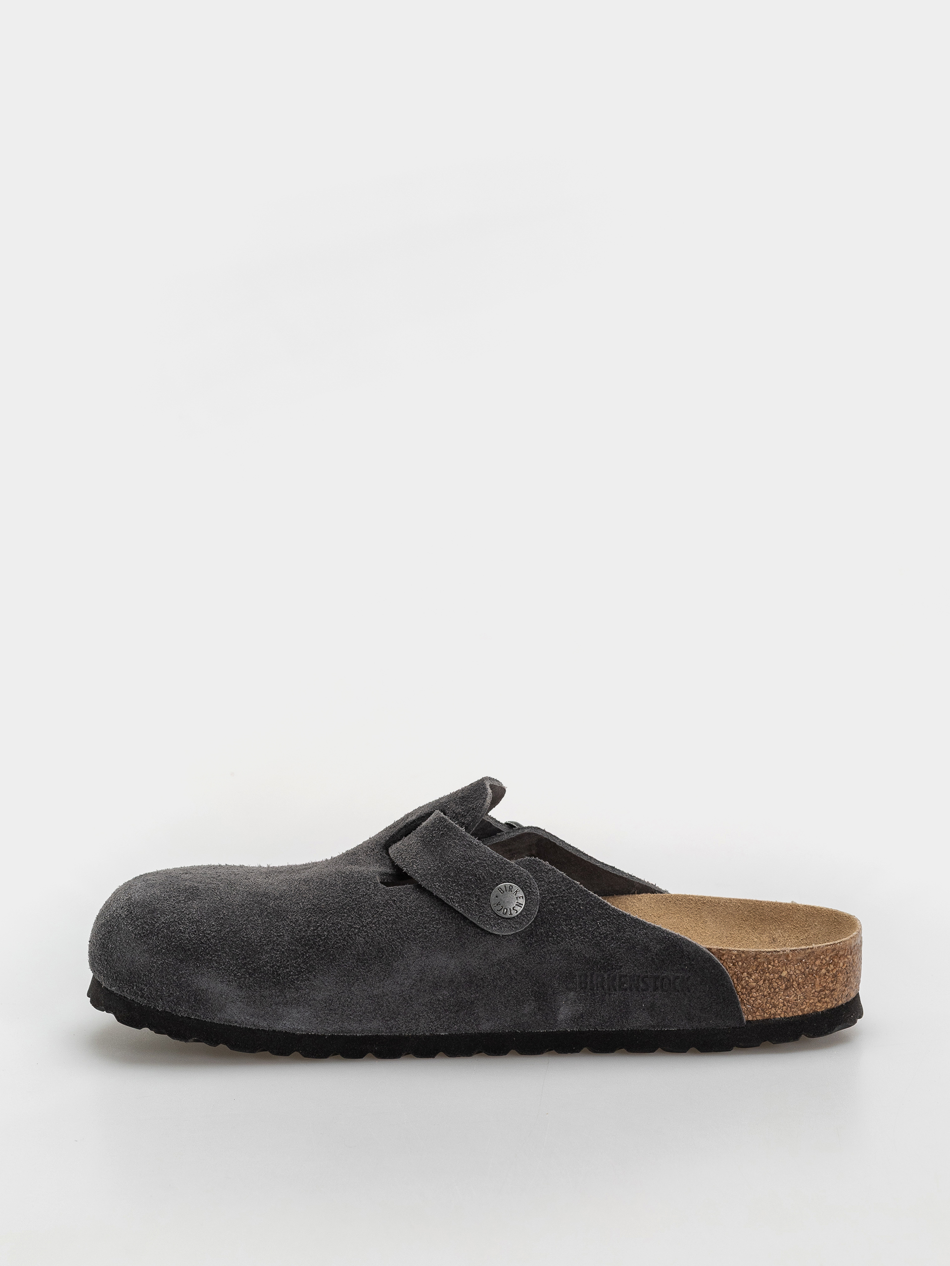 Klapki Birkenstock Boston Suede Leather Regular (charcoal)