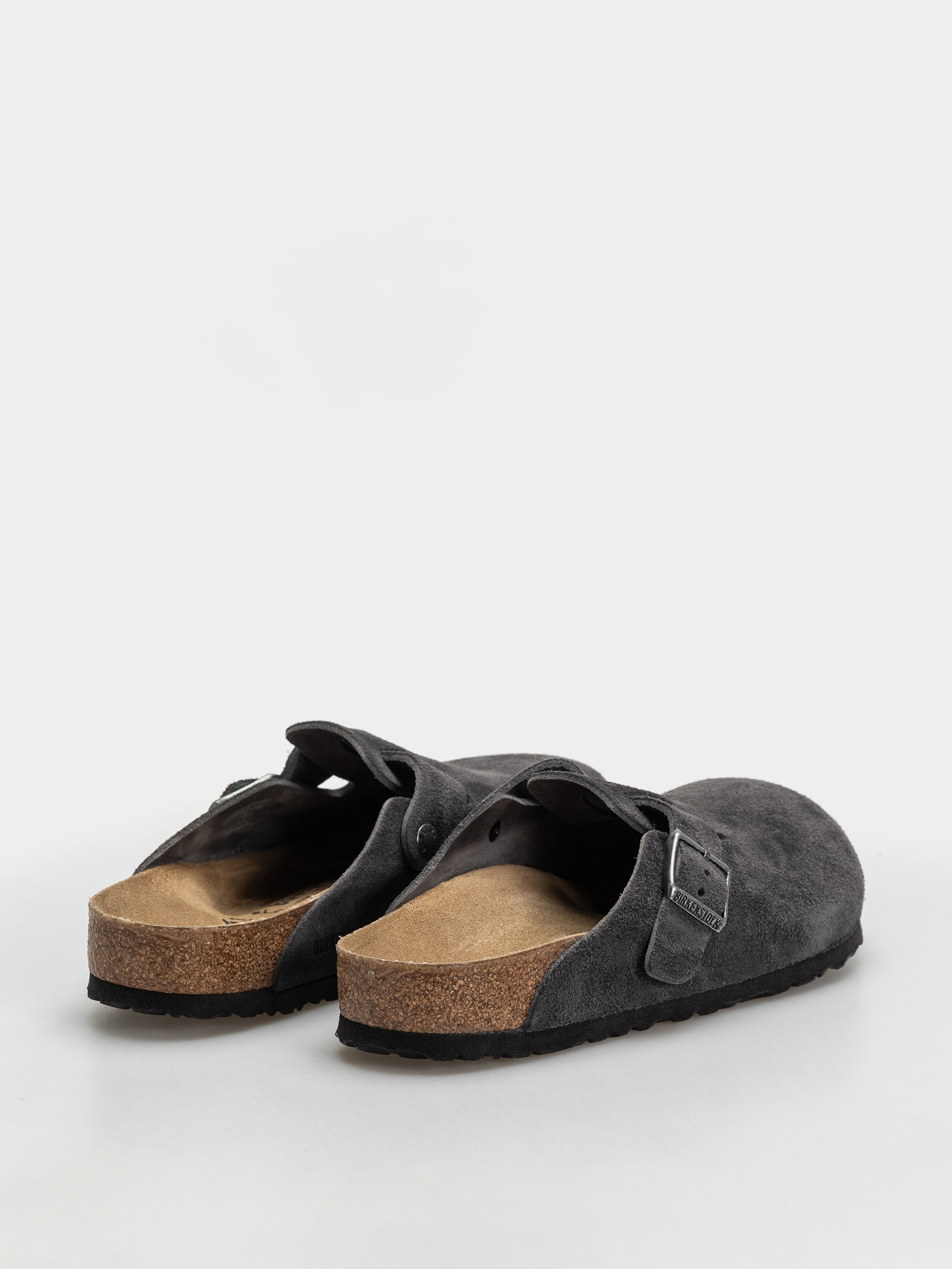 Klapki Birkenstock Boston Suede Leather Regular (charcoal)