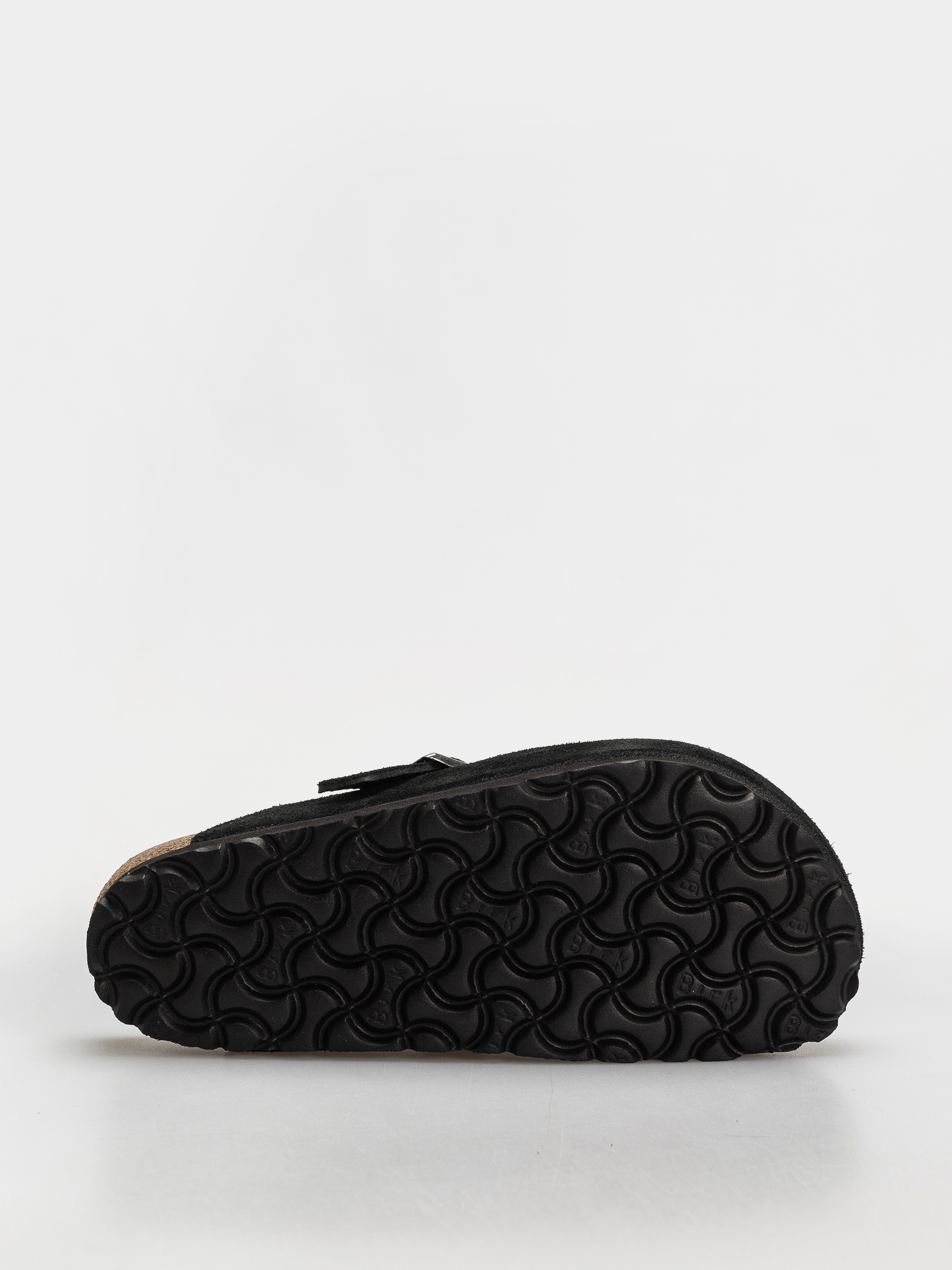 Klapki Birkenstock Boston Suede Leather Regular (black)