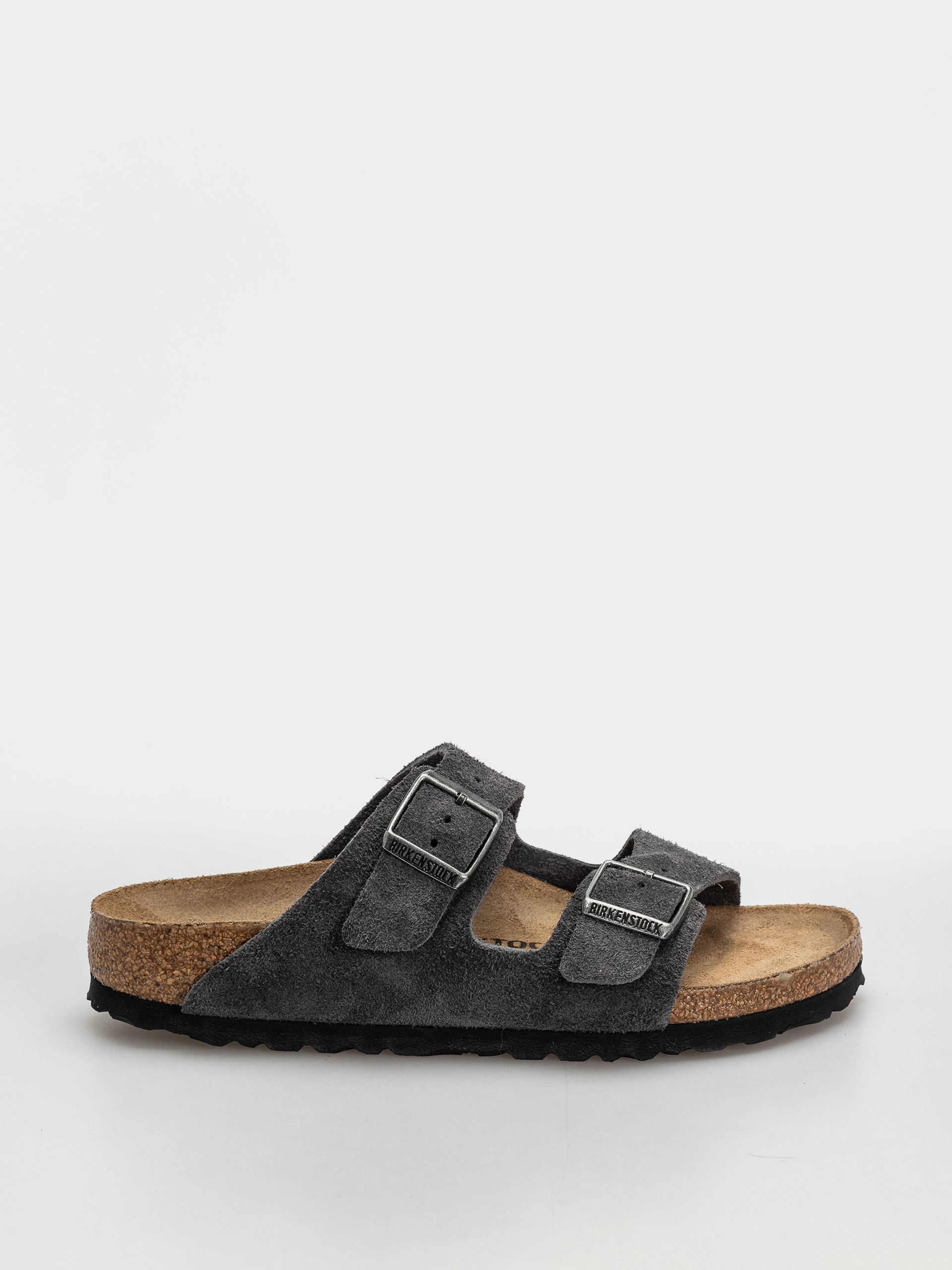 Klapki Birkenstock Arizona Suede Leather Narrow (charcoal)