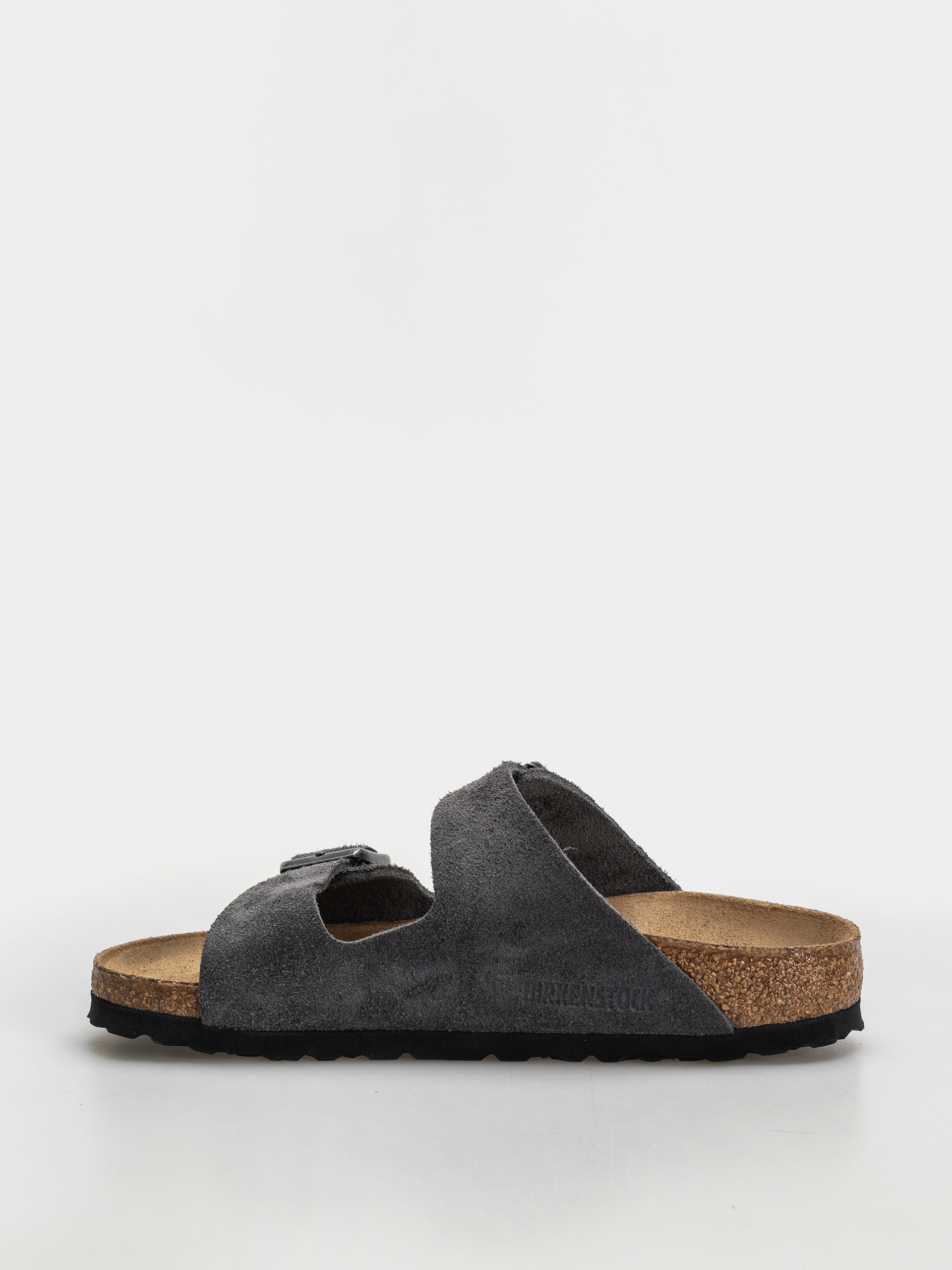 Klapki Birkenstock Arizona Suede Leather Narrow (charcoal)