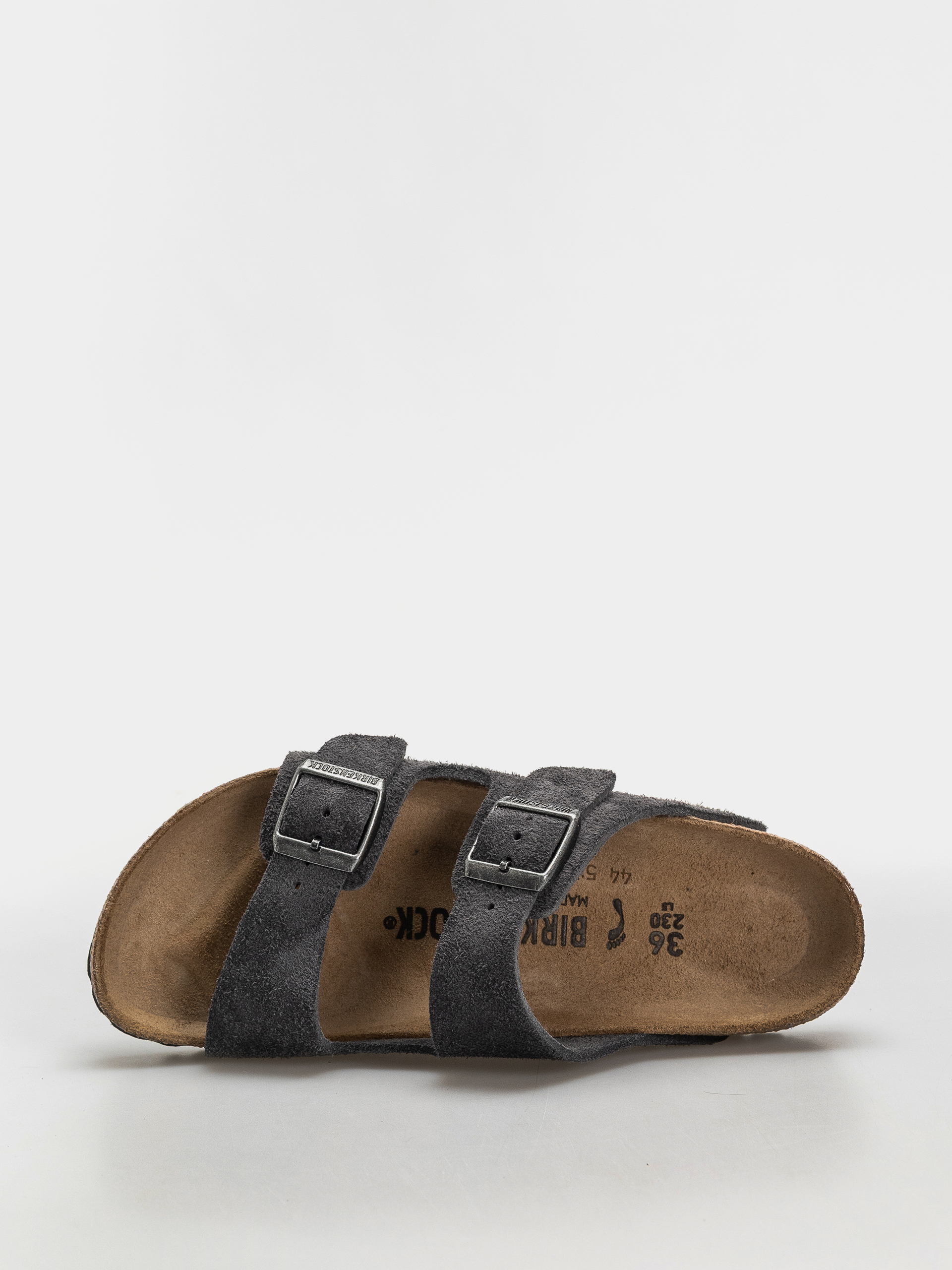 Klapki Birkenstock Arizona Suede Leather Narrow (charcoal)