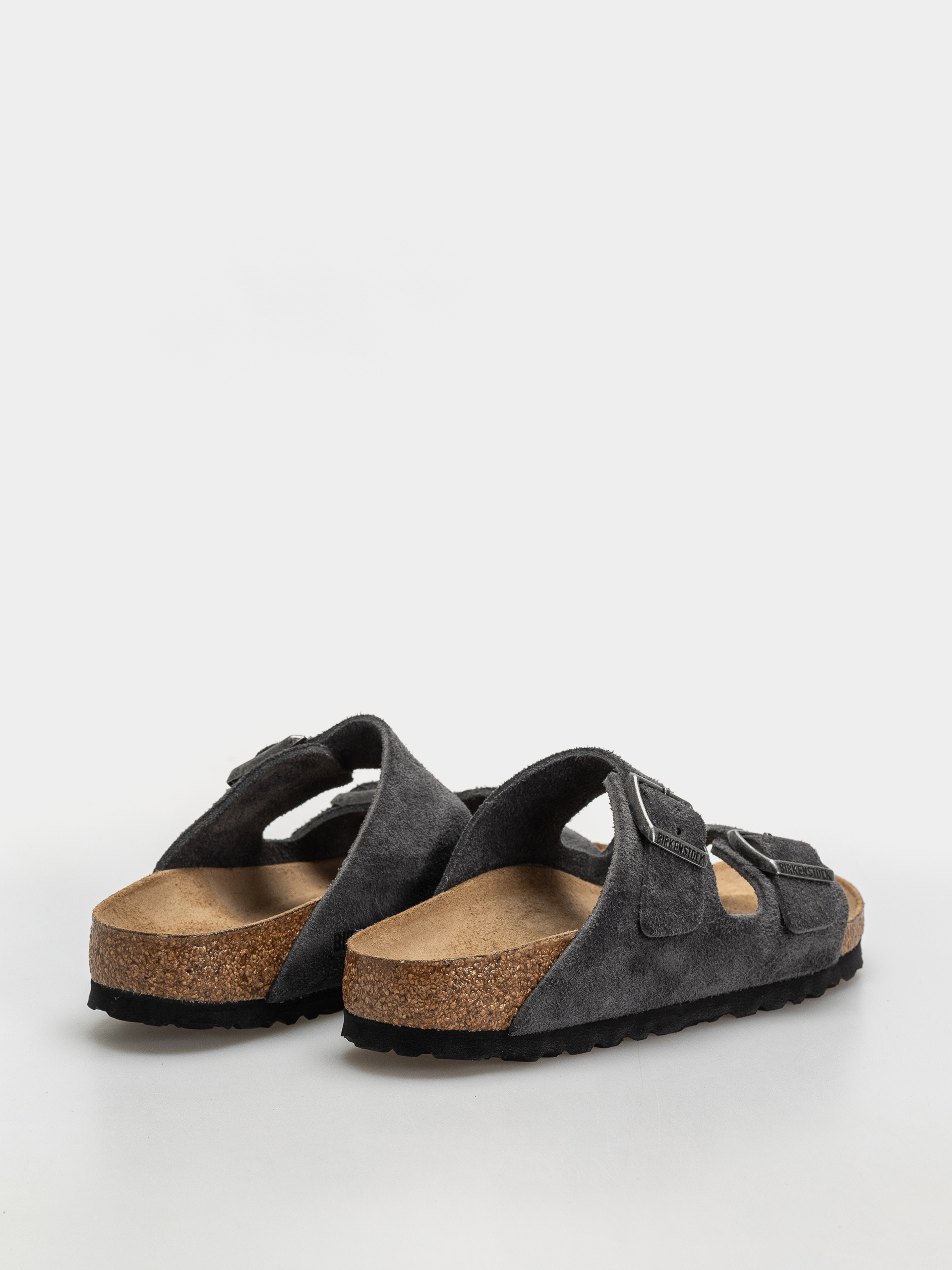 Klapki Birkenstock Arizona Suede Leather Narrow (charcoal)