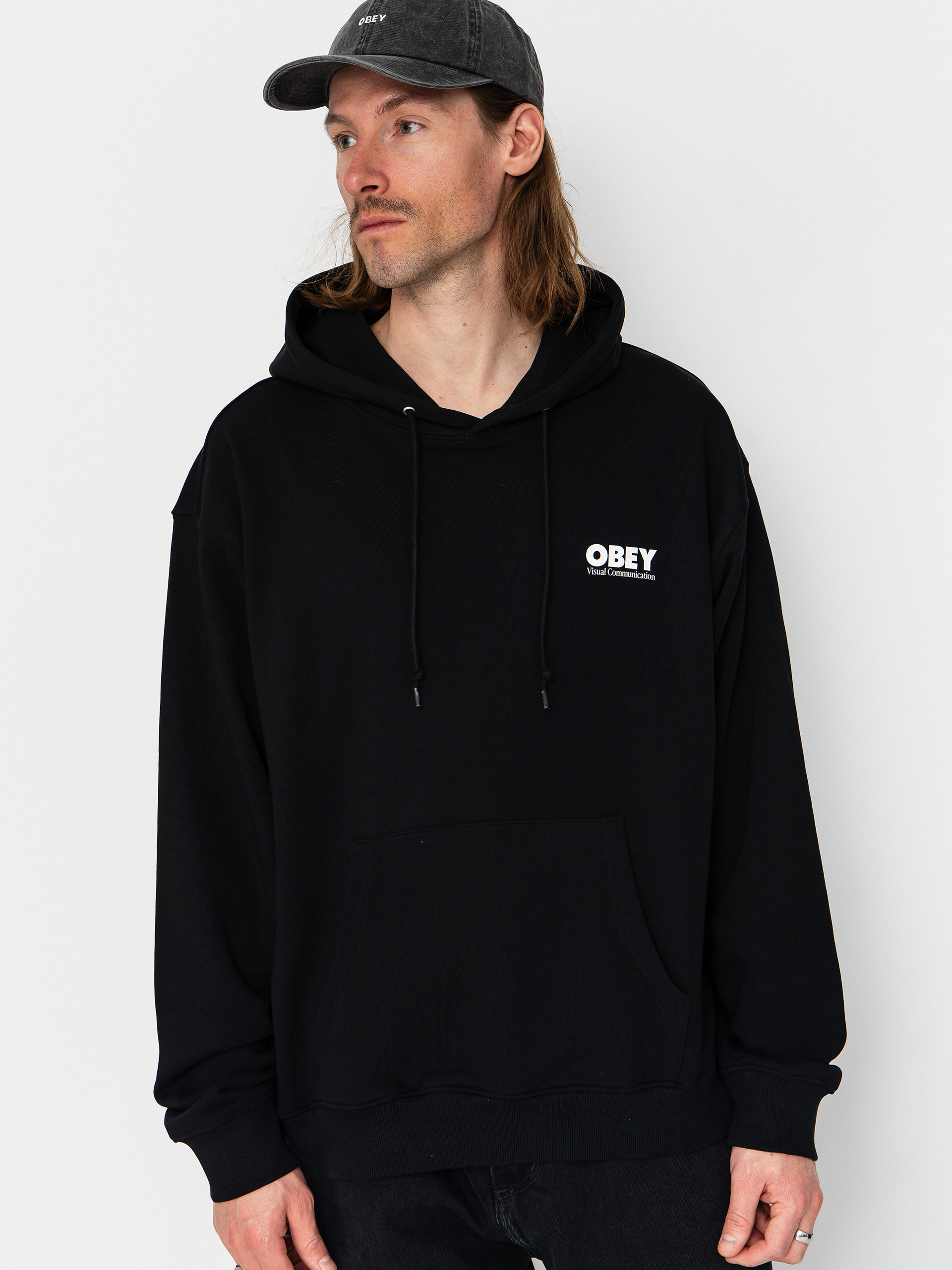 Bluza z kapturem OBEY Global Systems HD (black)