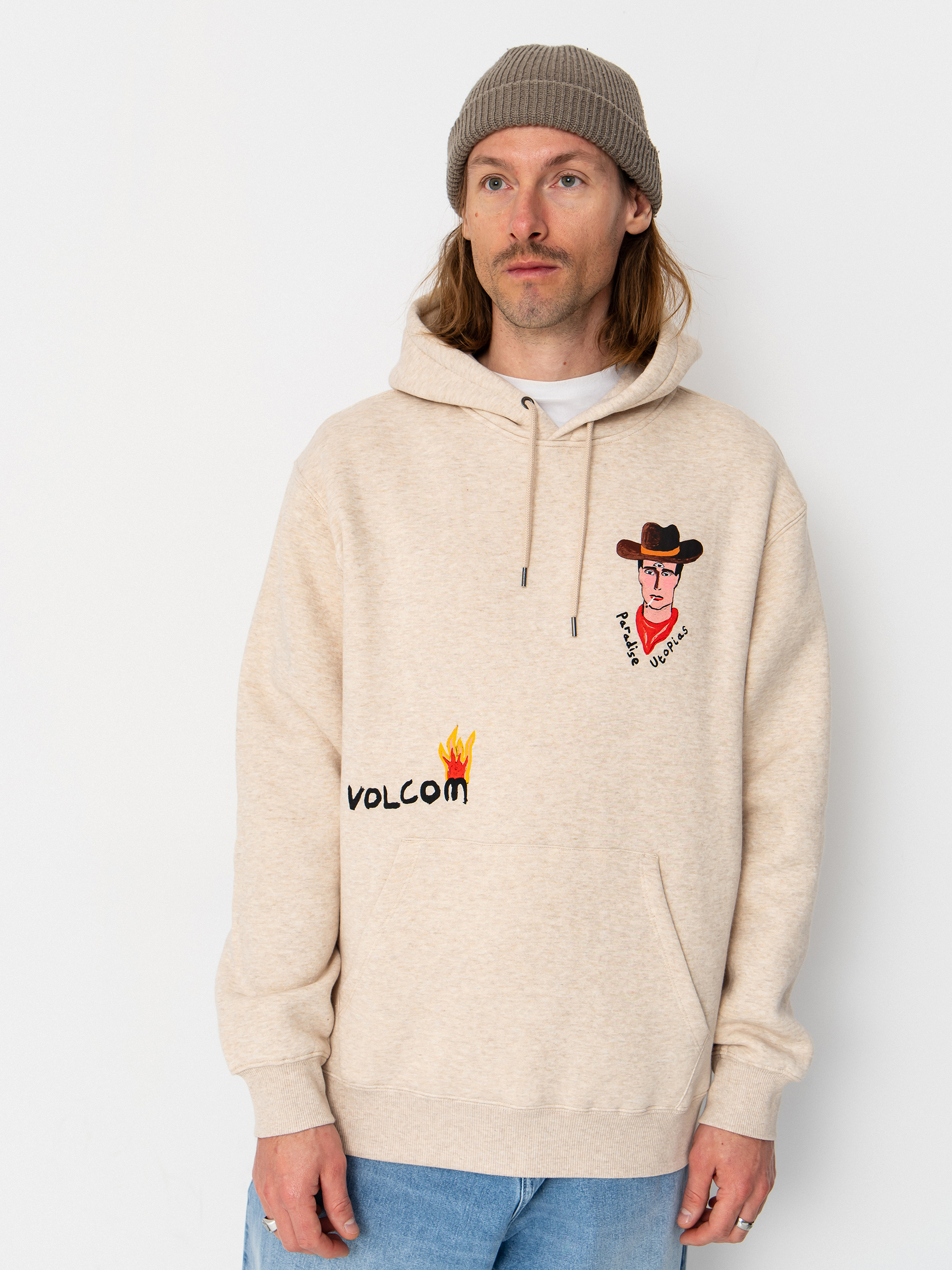 Bluza z kapturem Volcom Fa Mickey Mason HD (dust heather)
