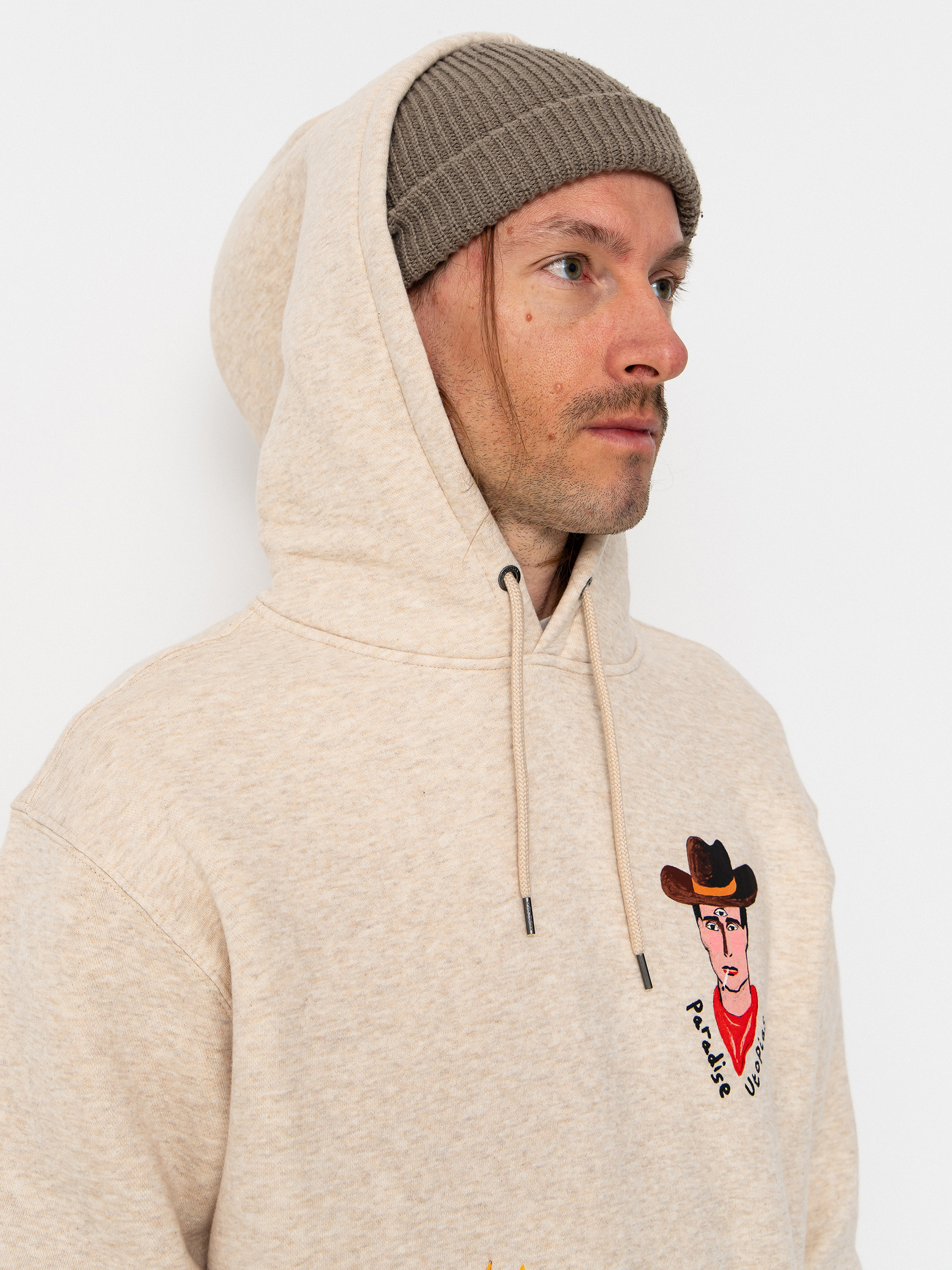 Bluza z kapturem Volcom Fa Mickey Mason HD (dust heather)