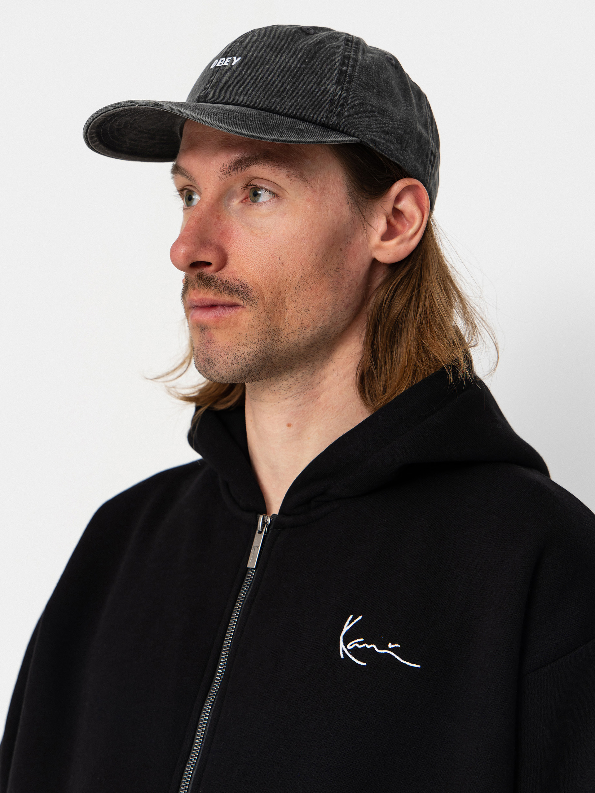 Bluza z kapturem Karl Kani Chest Signature Essential ZHD (dark grey)