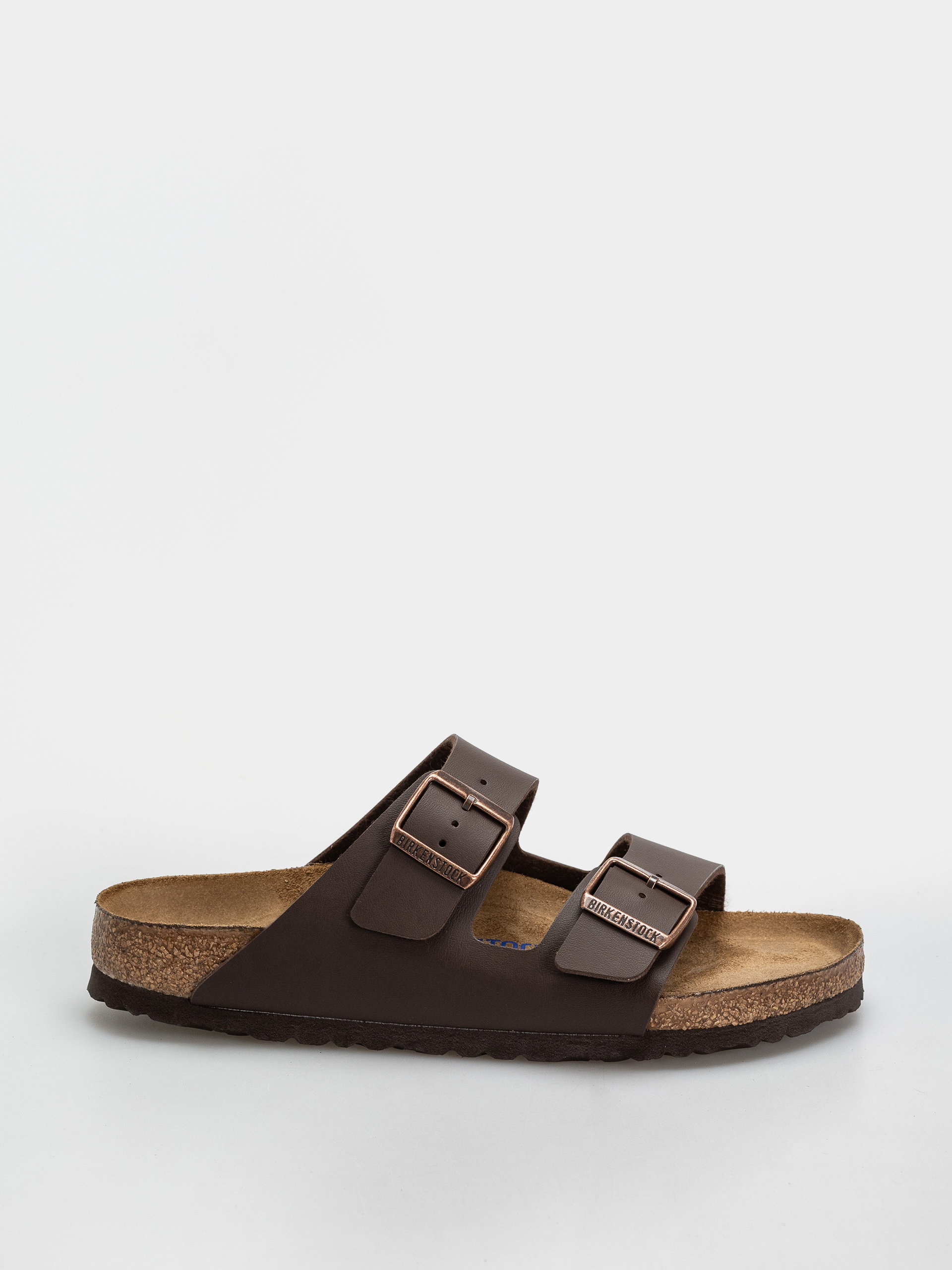 Klapki Birkenstock Arizona Soft Footbed Birko Flor Regular (dark brown)