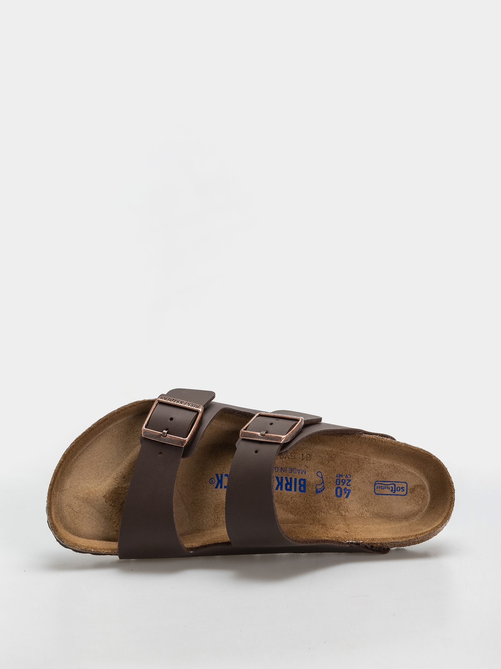 Klapki Birkenstock Arizona Soft Footbed Birko Flor Regular (dark brown)